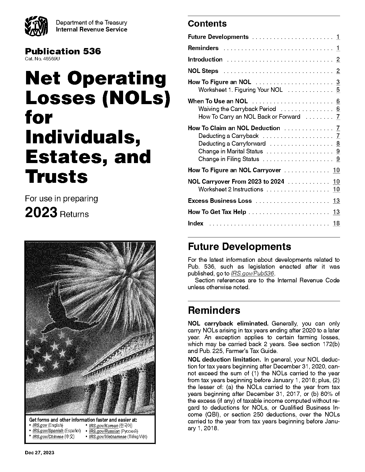 what form to report nol carryforward