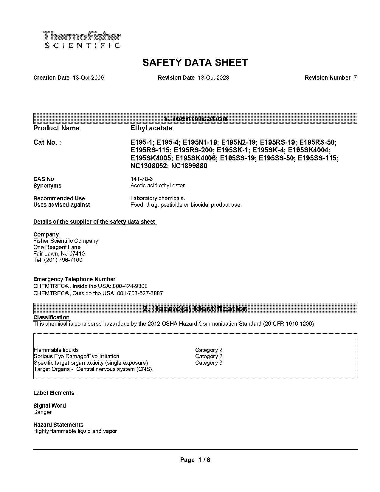 ethyl acetate physical properties and hazards