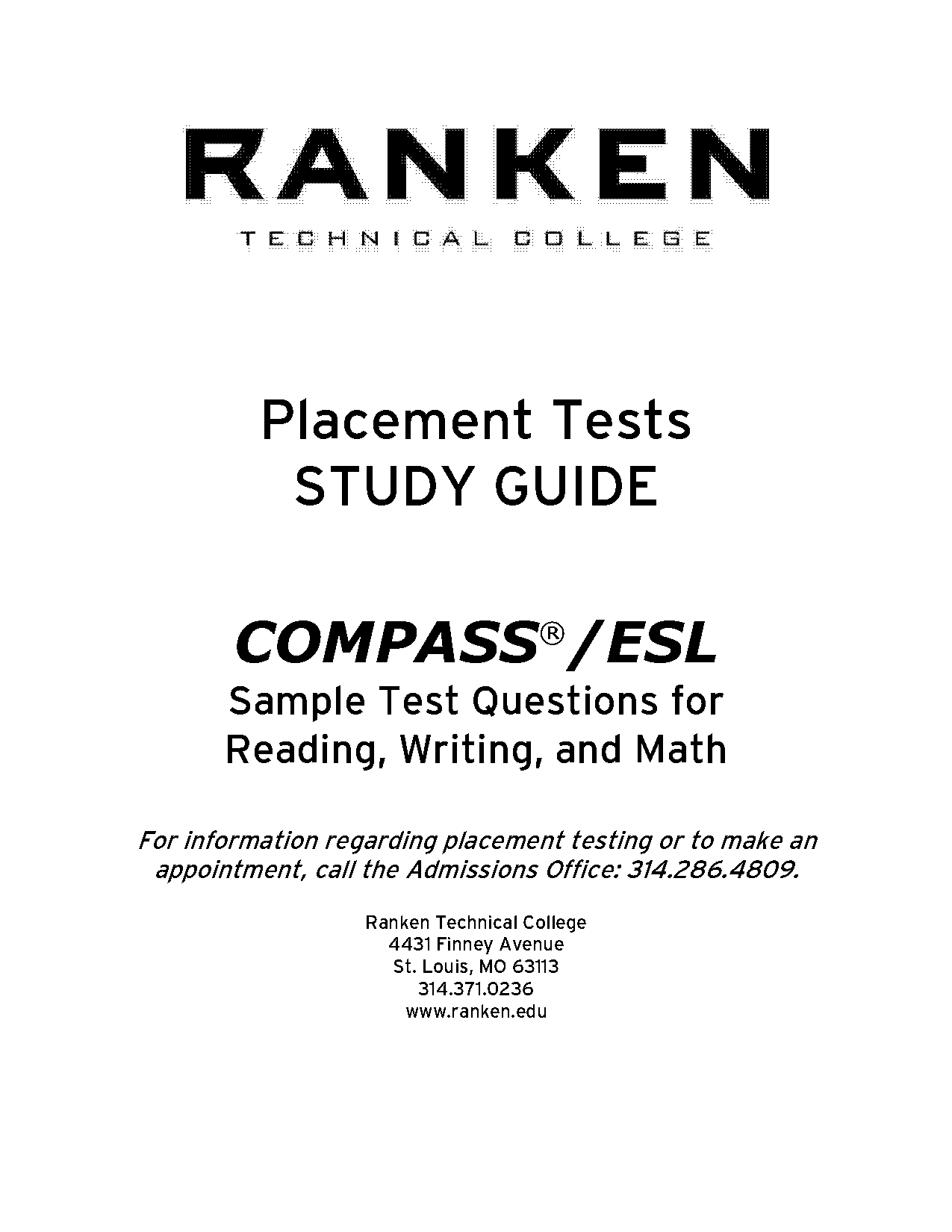 compass sample test writing