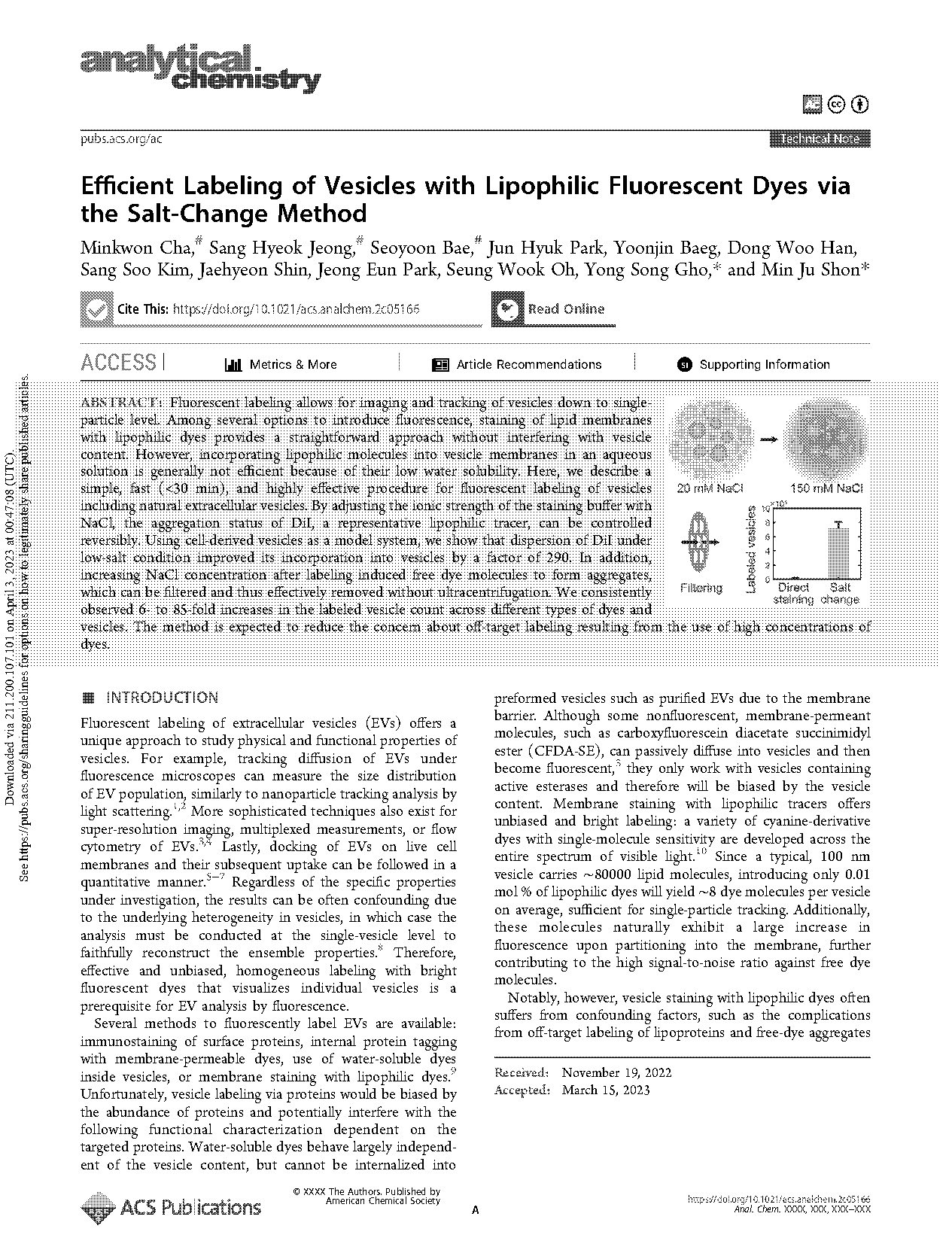 vibrant dii labeling protocol live cells