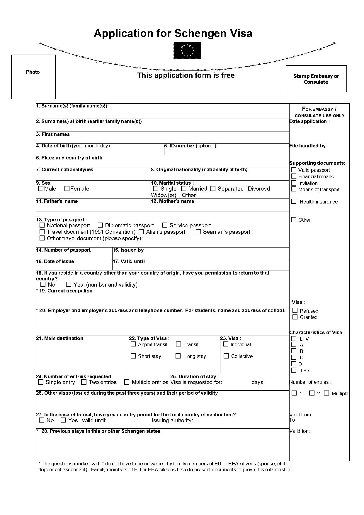 eu family visa application form