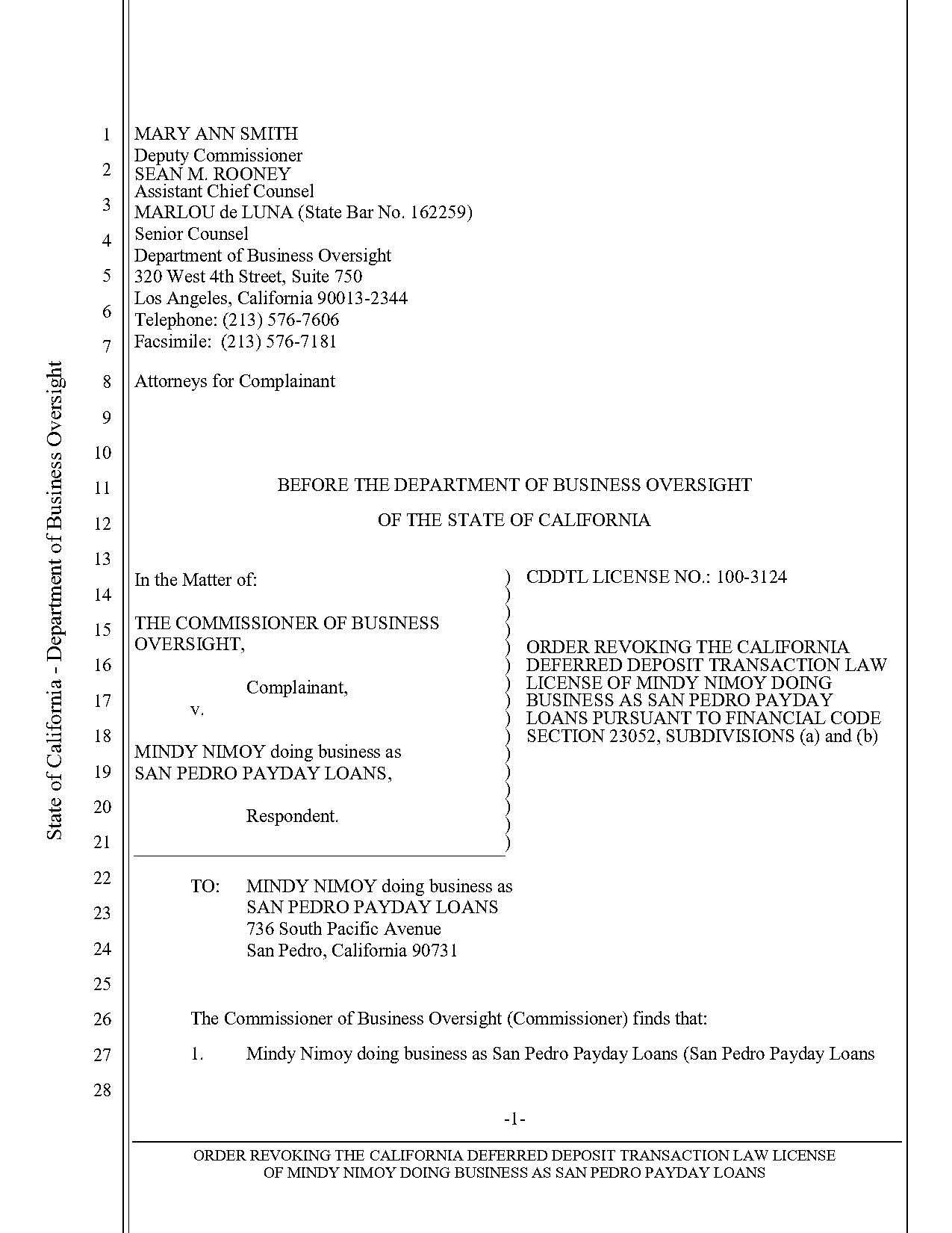 state of california payday notice