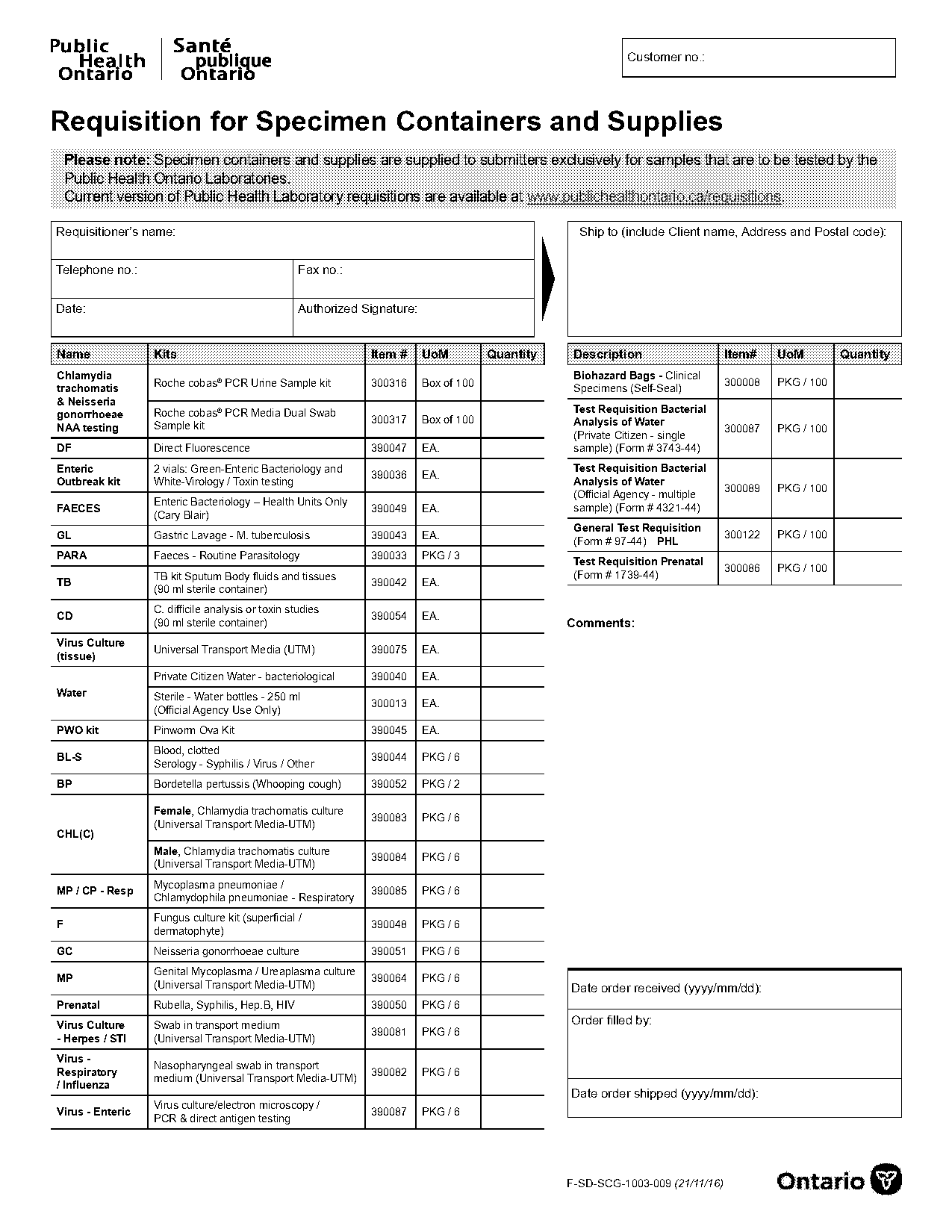 supply request form sample