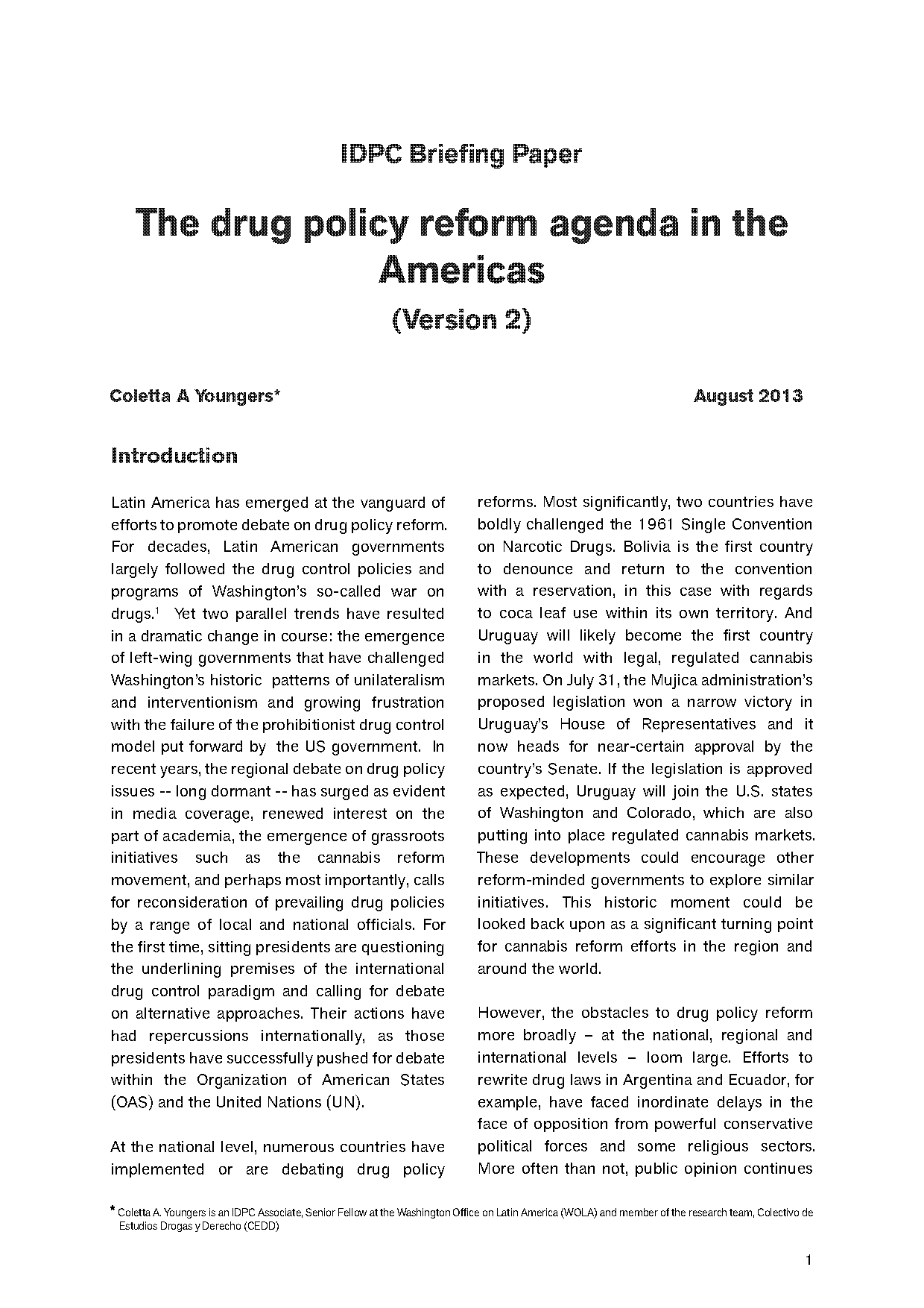 drug policy reform ideas