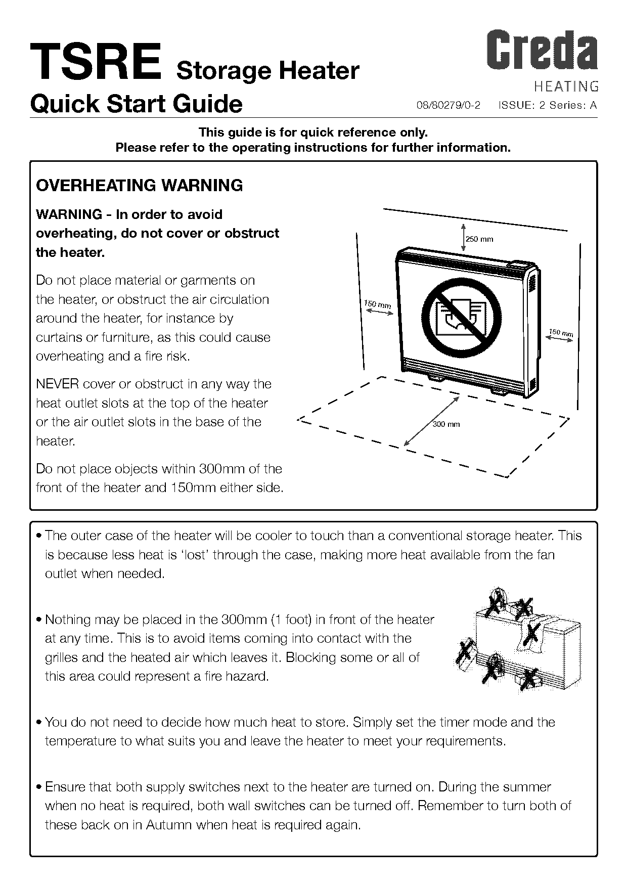 creda storage heater instructions