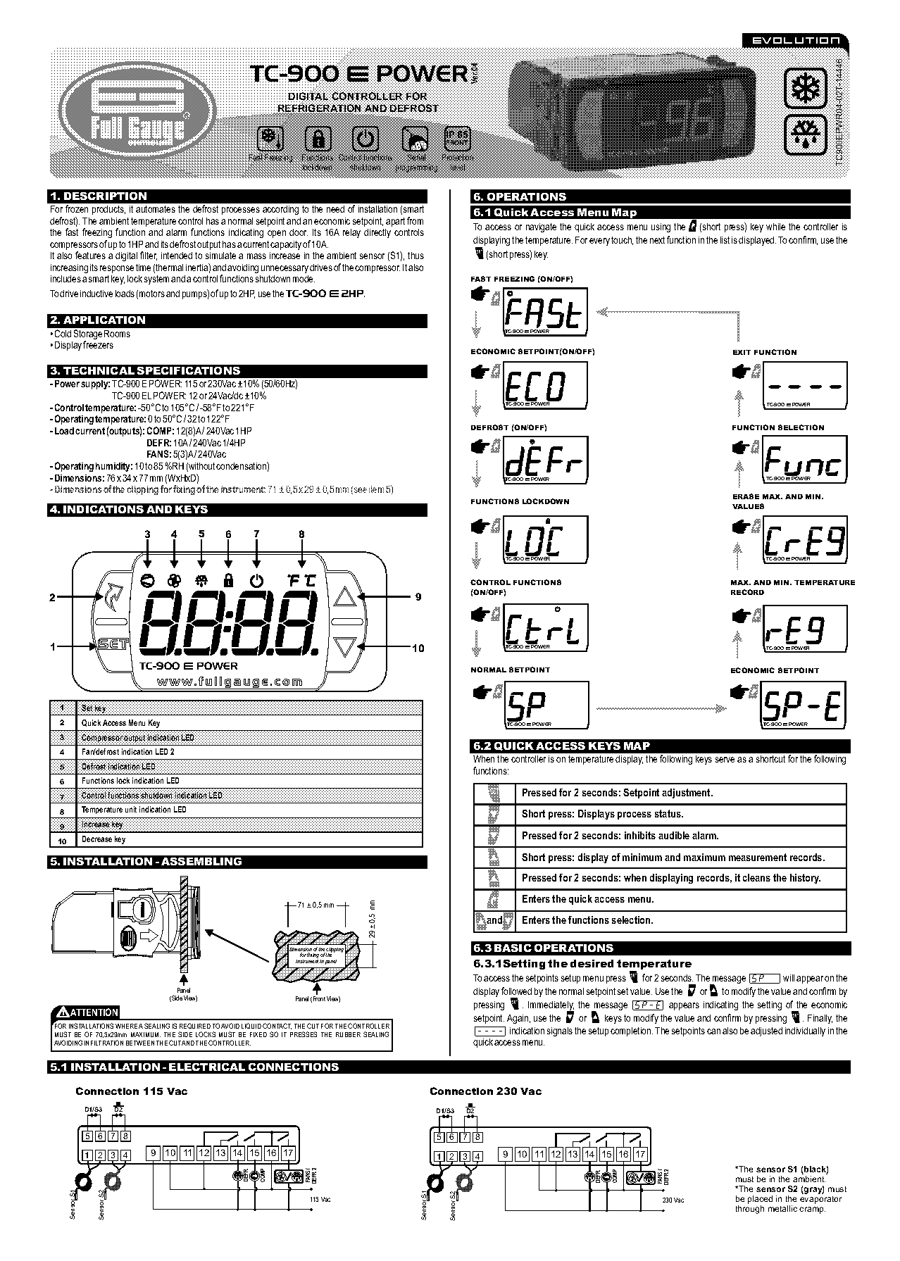 full gauge controls manual