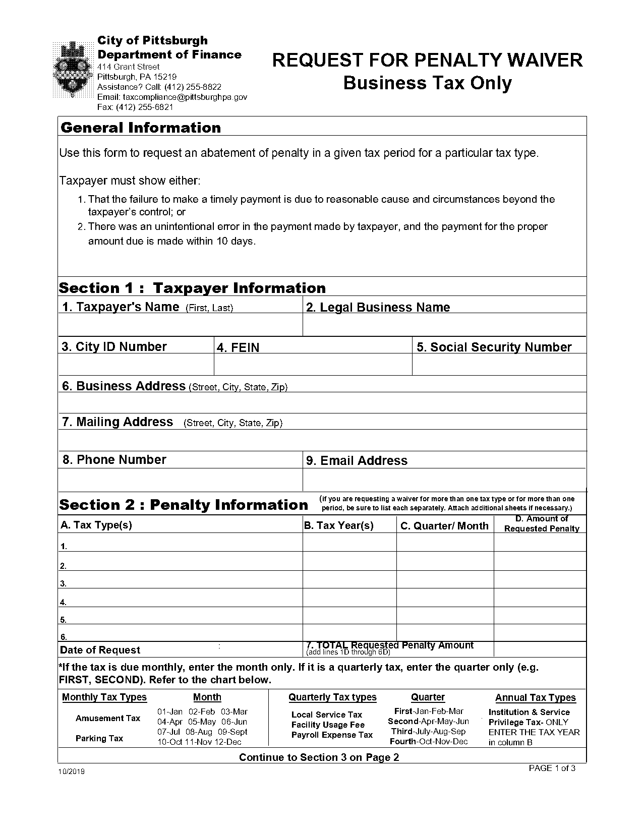 tax penalty waiver request letter sample