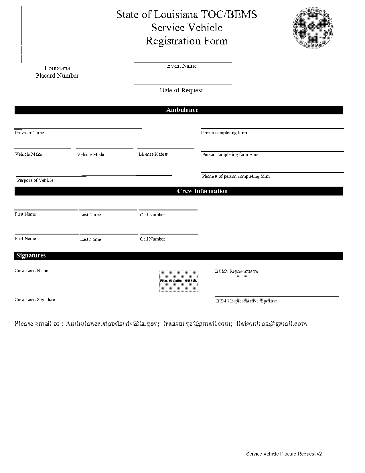 louisiana state vehicle registration form