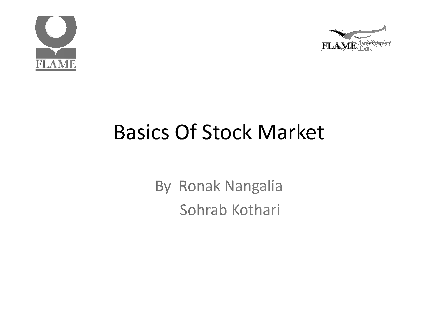 everything about indian stock market pdf