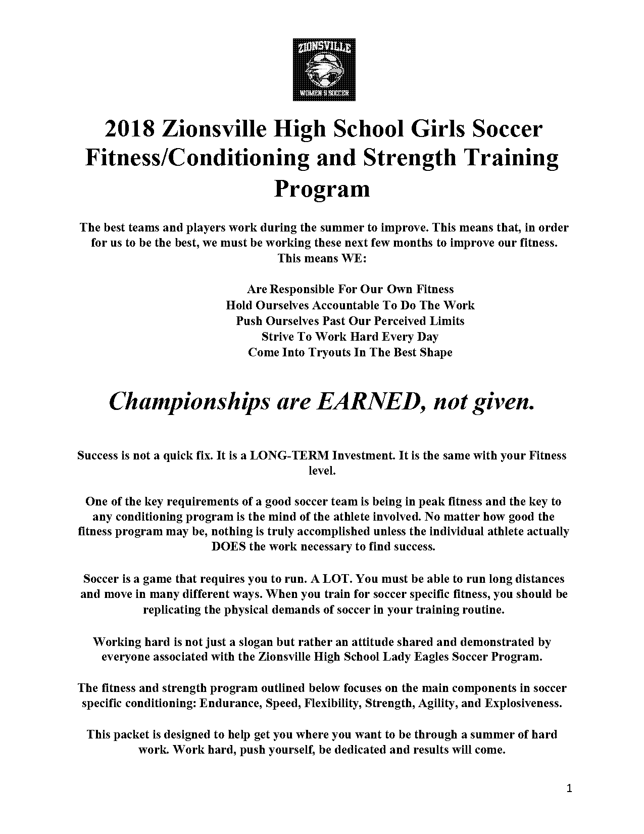 high school soccer workout plan