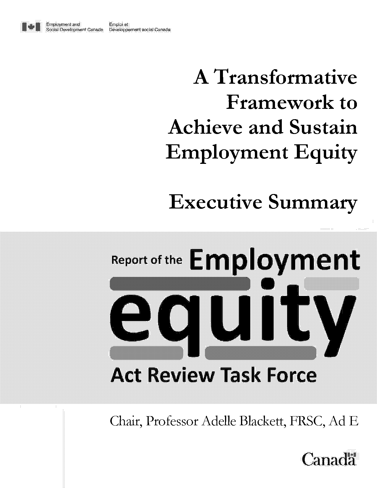 application of employment equity act