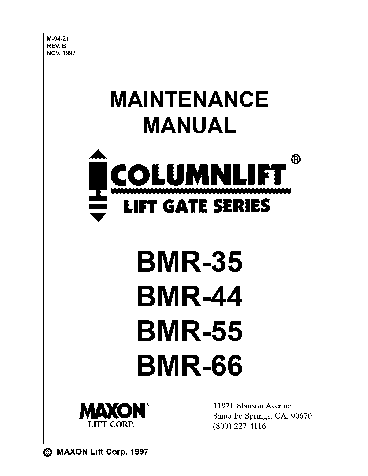 maxon bmra platform assembly instructions