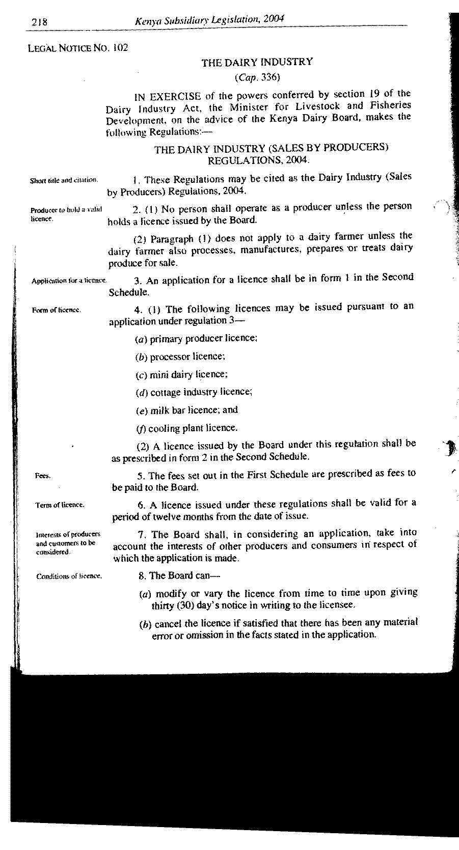 kenya dairy board licence