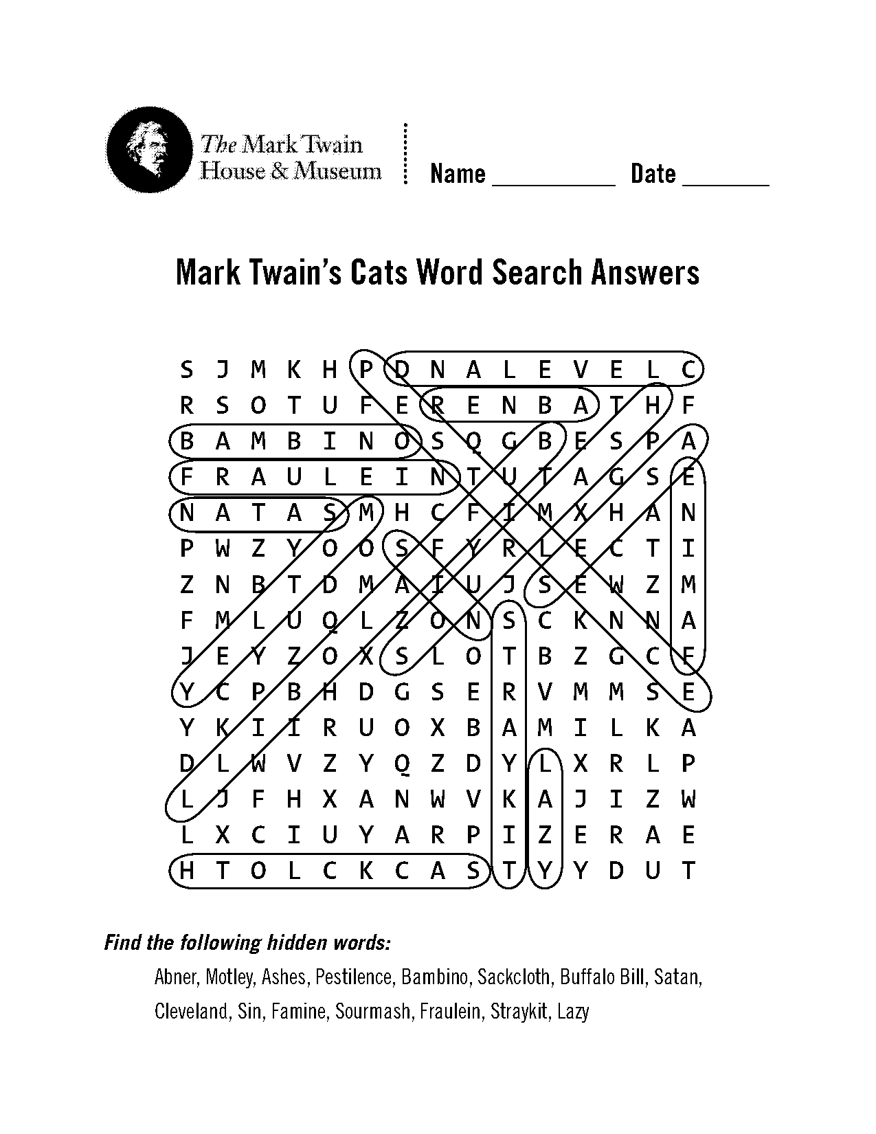 housing terms word search