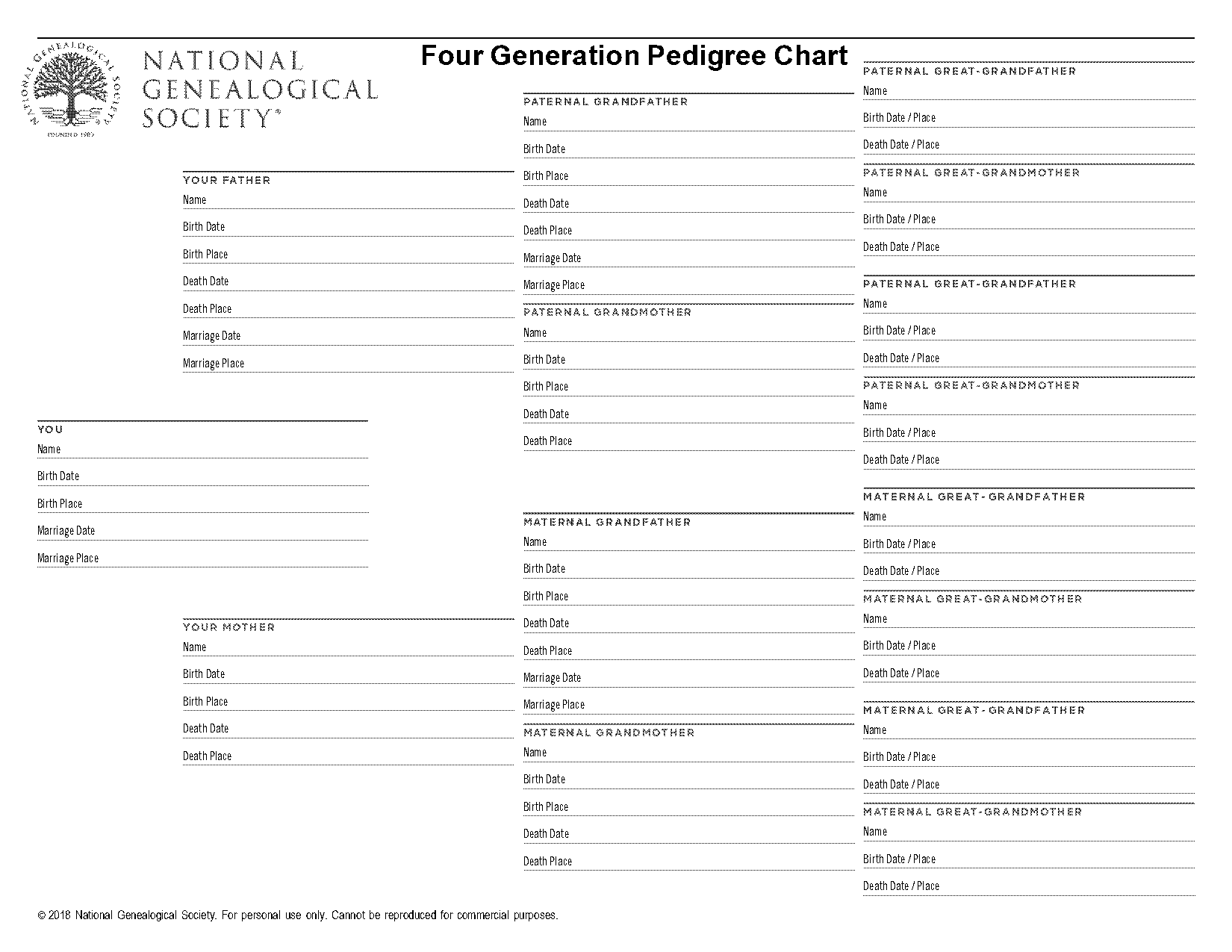 free family tree charts blank