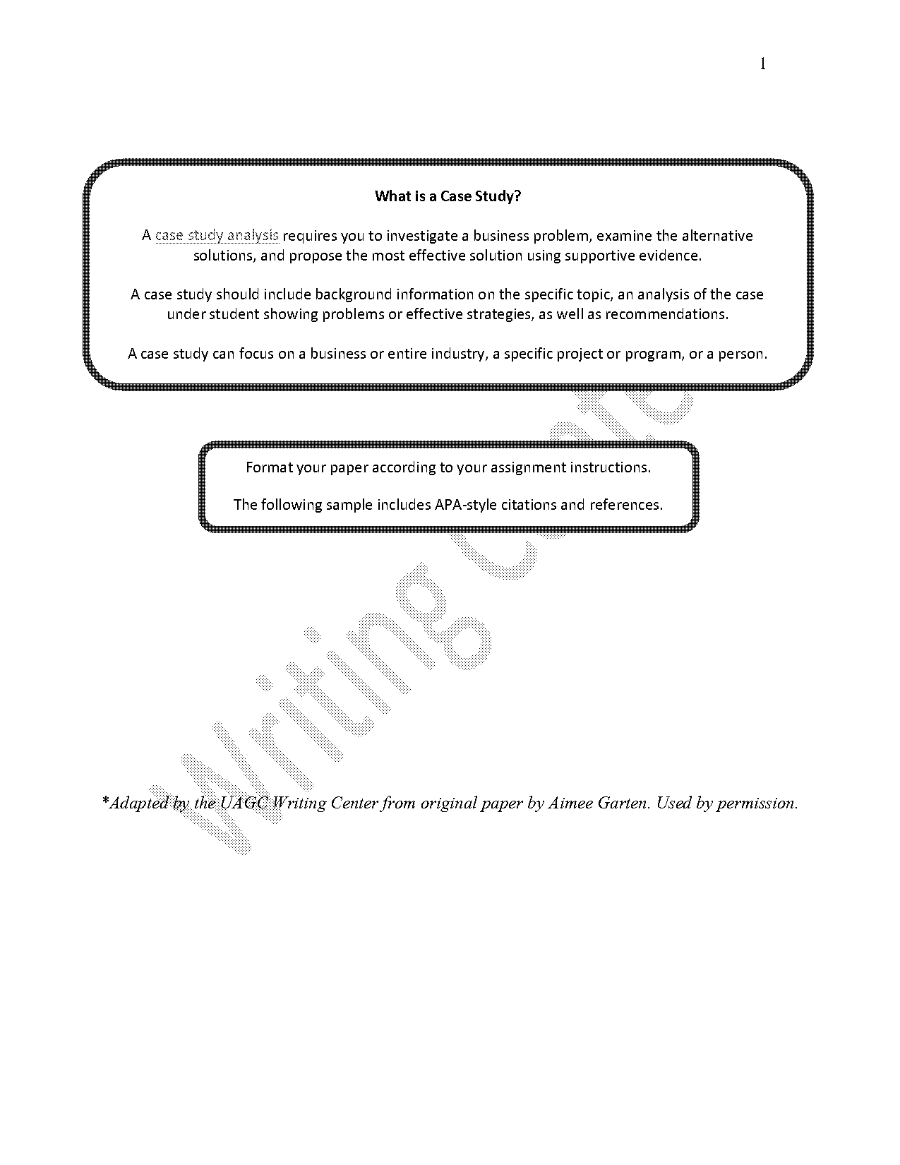 case analysis for business example