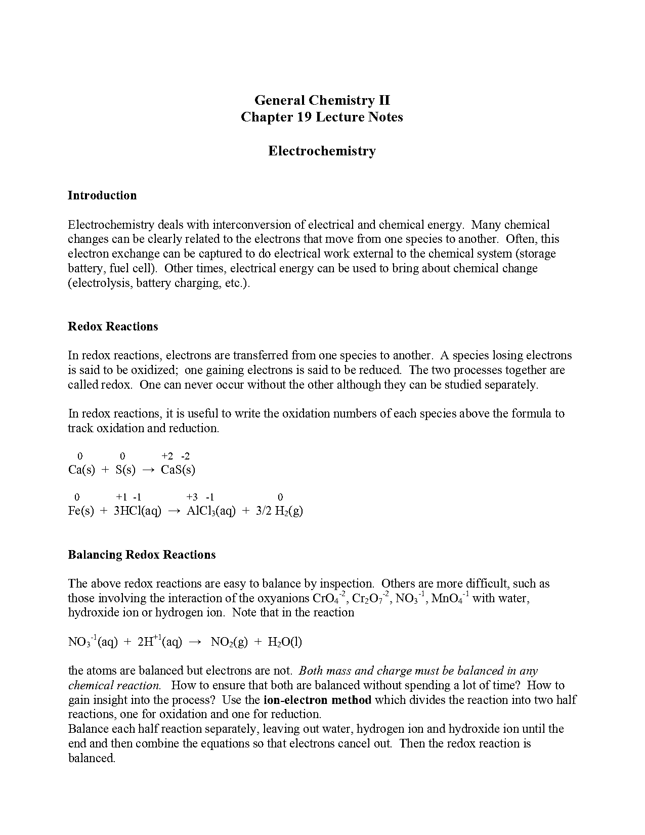 college chemistry notes pdf