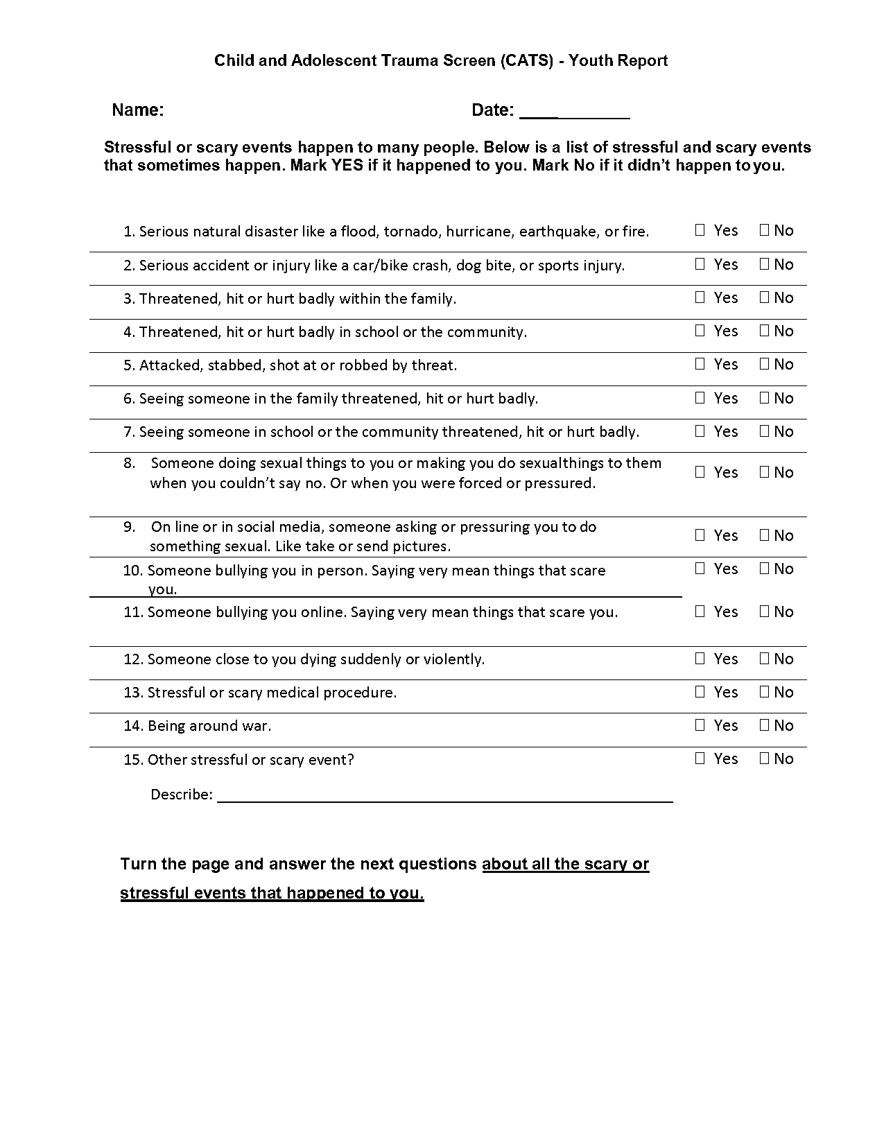 child trauma questionnaire pdf