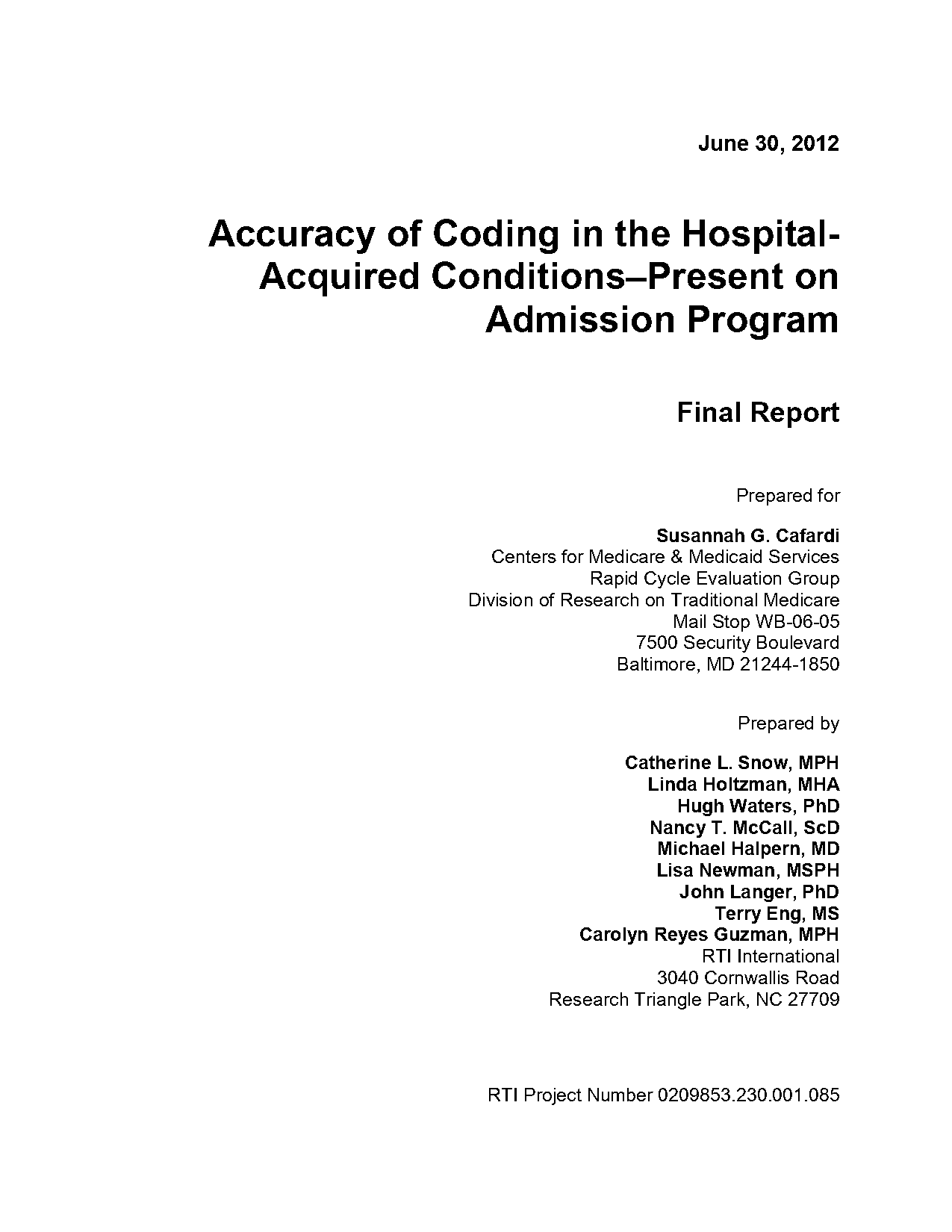 present on admission examples