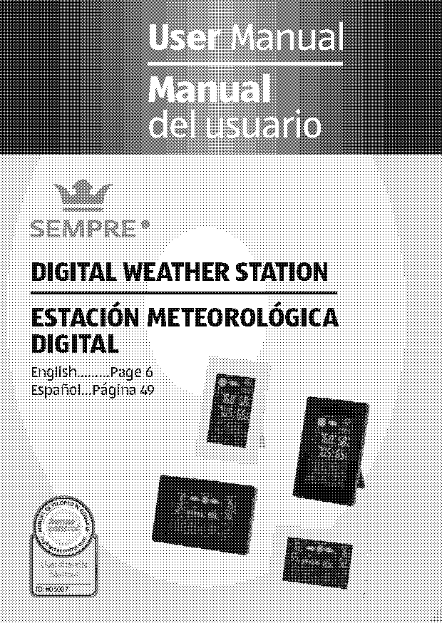 sempre digital radio controlled weather station instructions