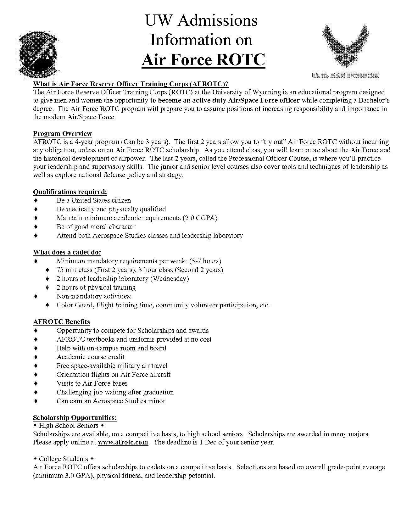 air force rotc deadline application