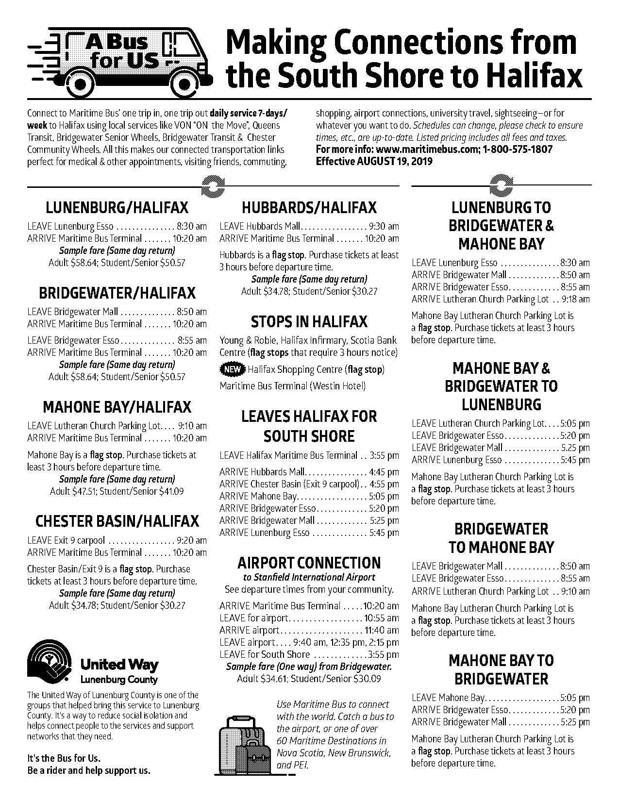 maritime bus ticket sales