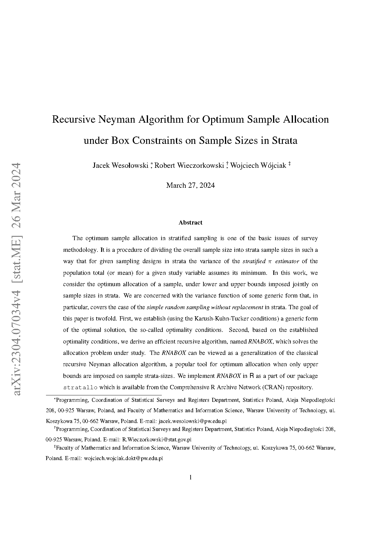 stratified sampling r code