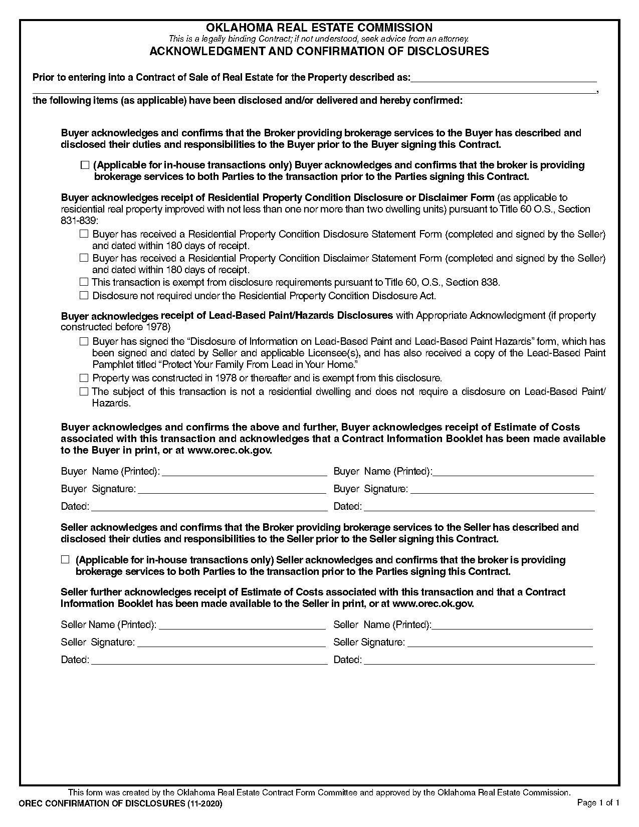 written home offer template