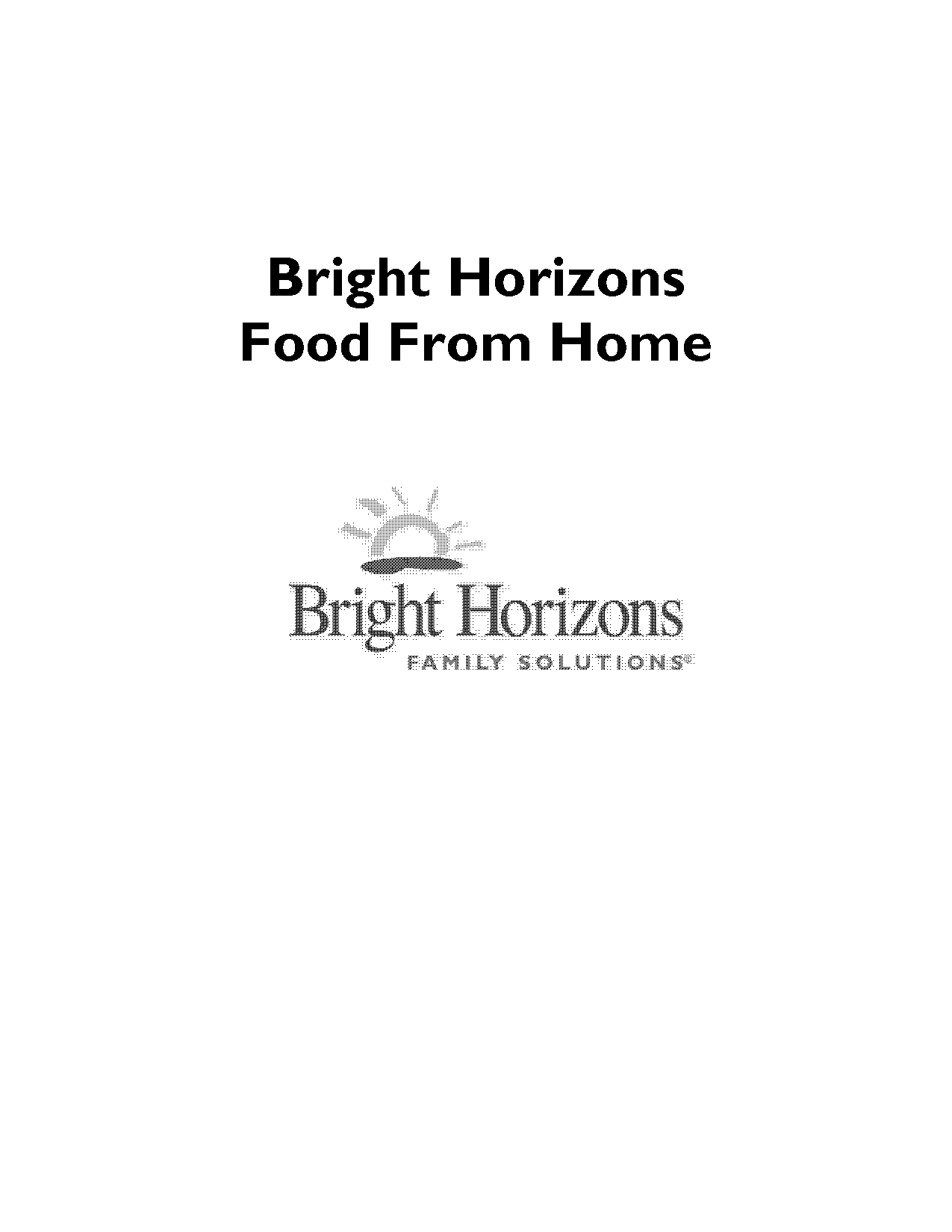 bright horizons food policy