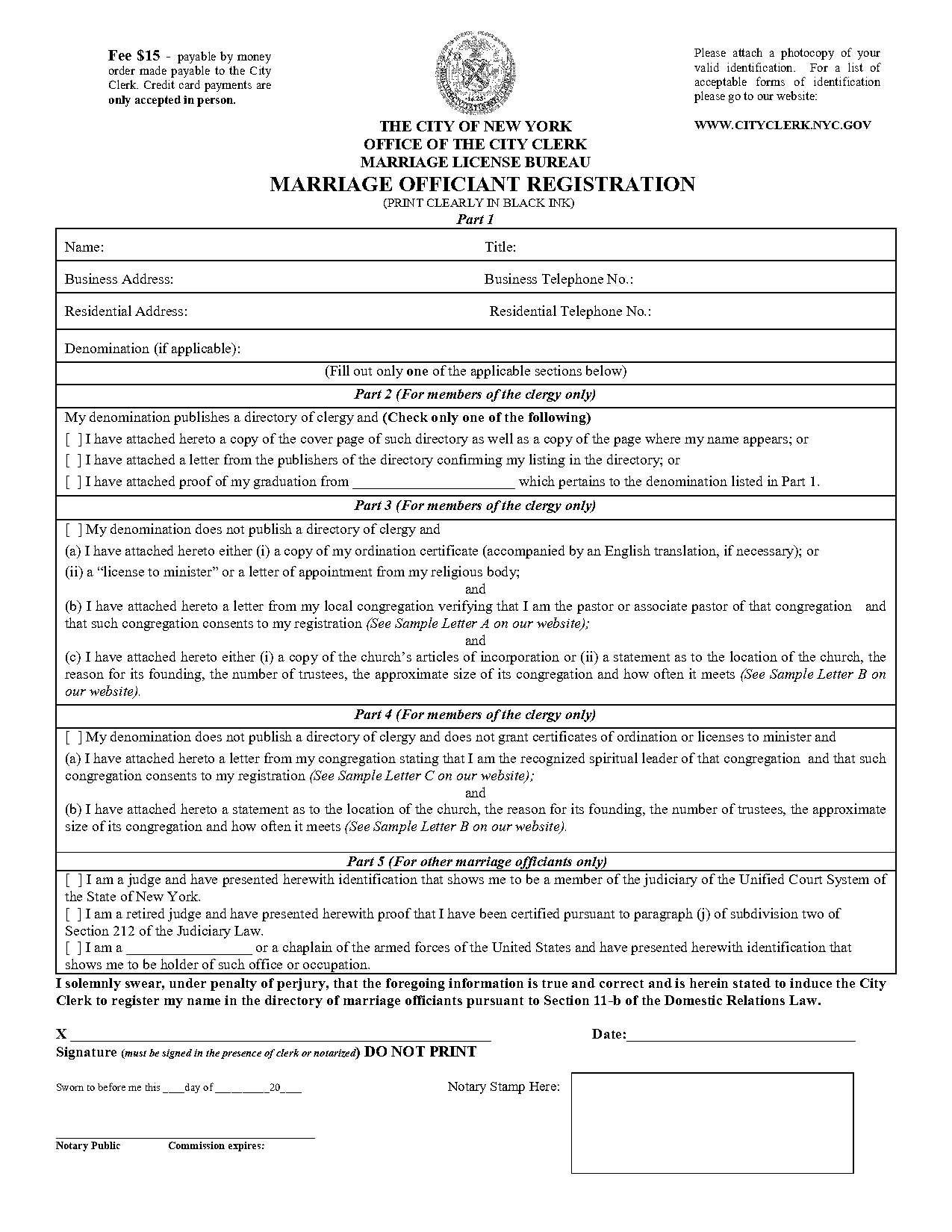 marriage registration form filled sample