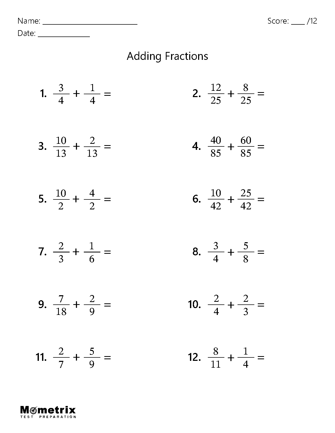 beginning fractions worksheets pdf