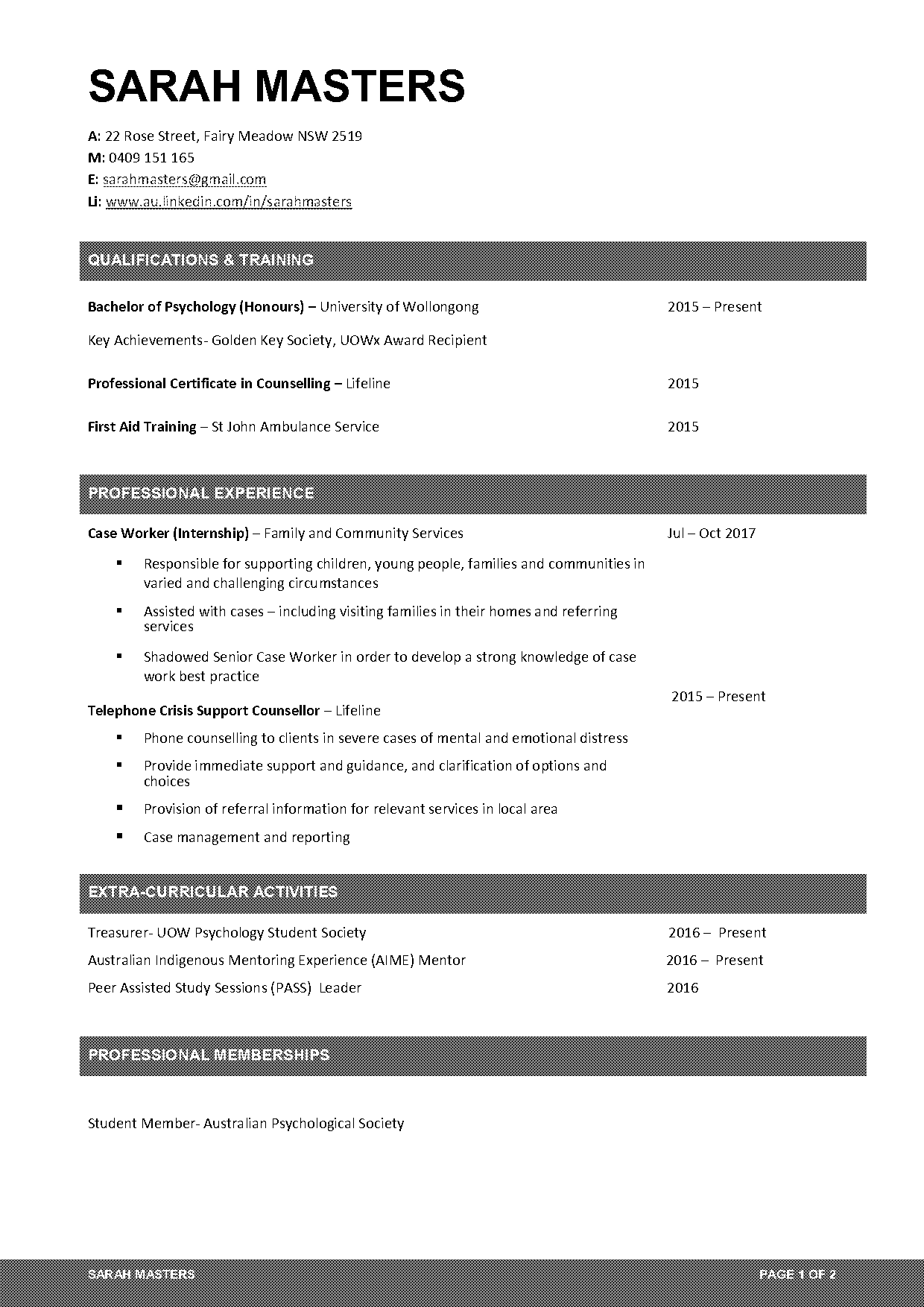 coles customer service resume sample