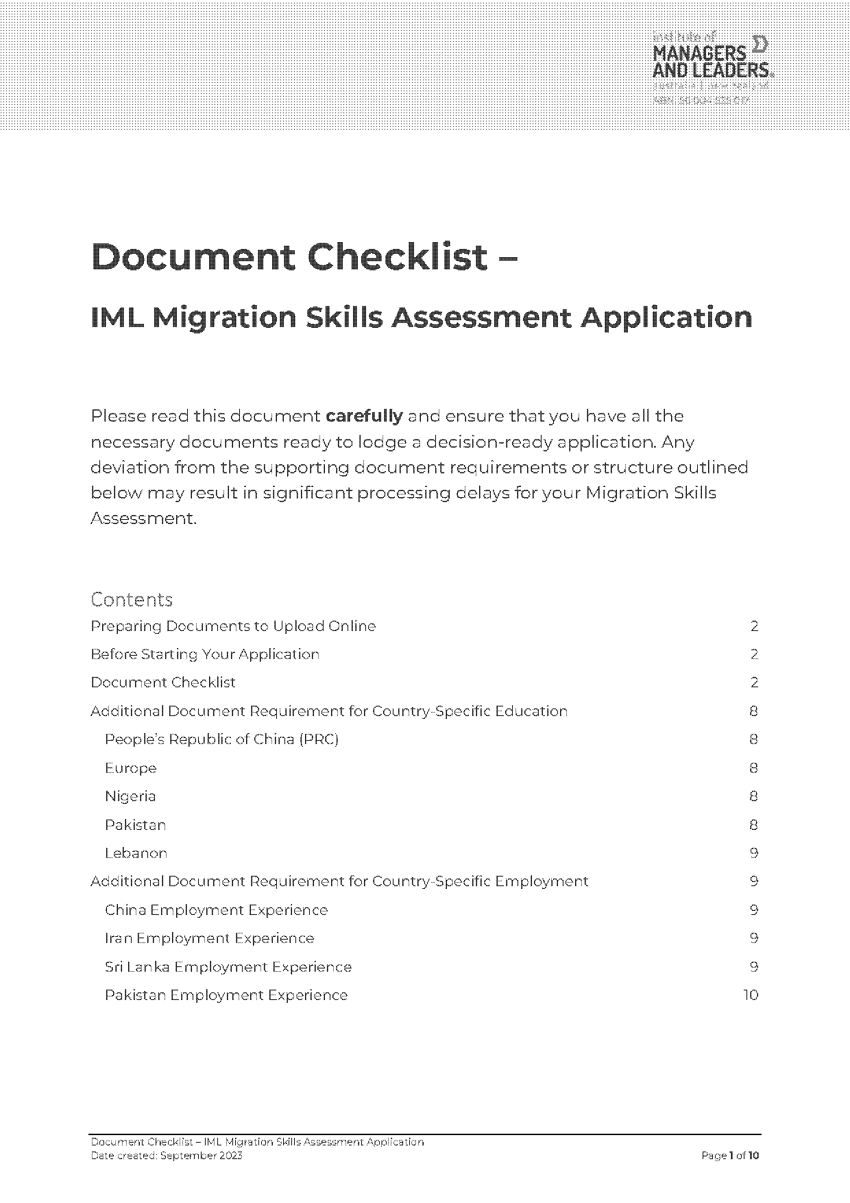 documents required for skills assessment australia