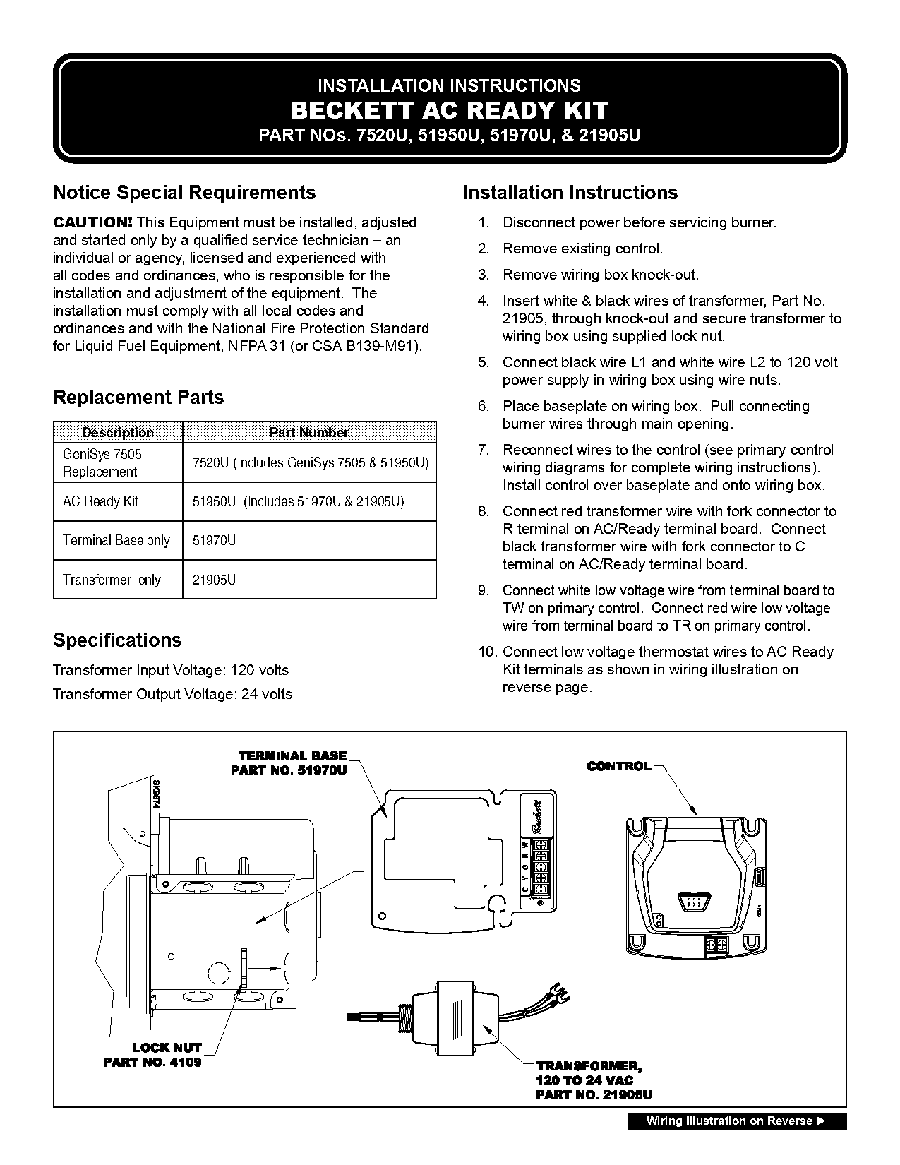 becket a c ready terminal