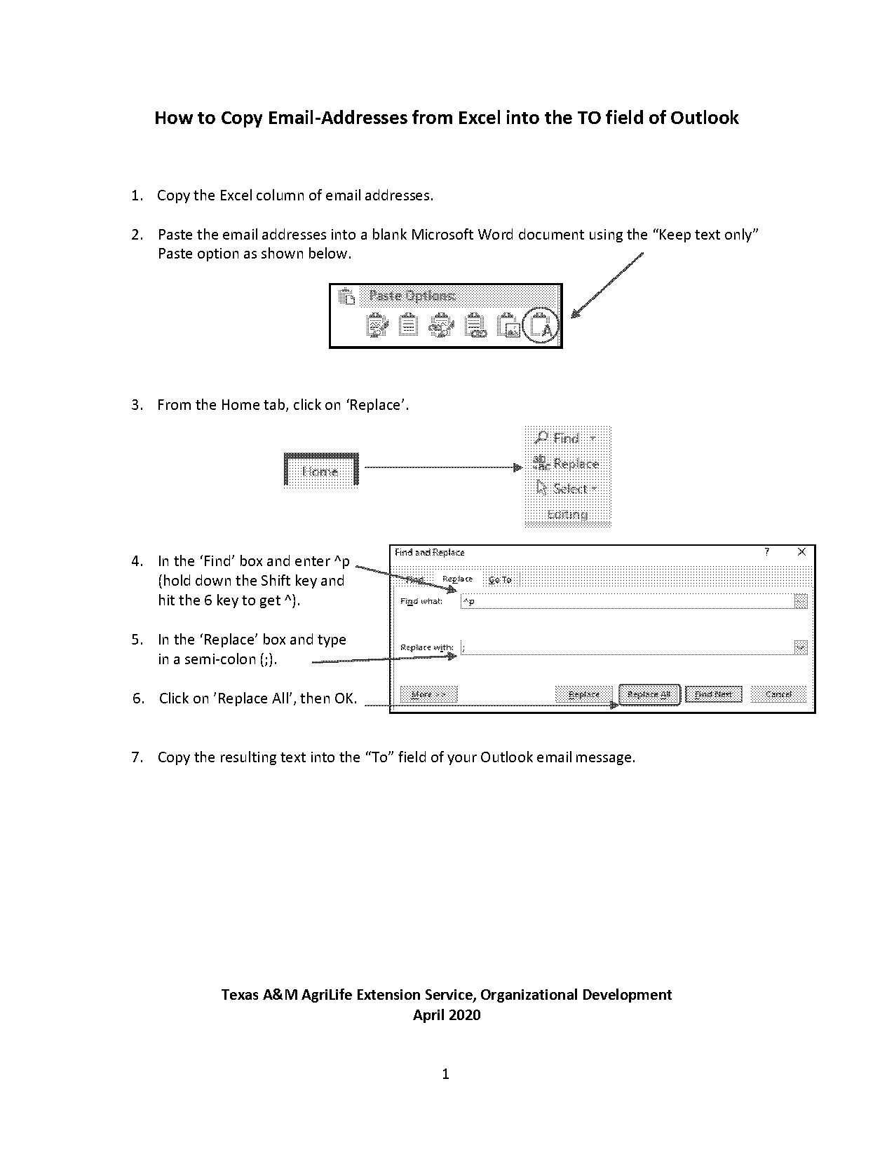 copy excel spreadsheet and past into word