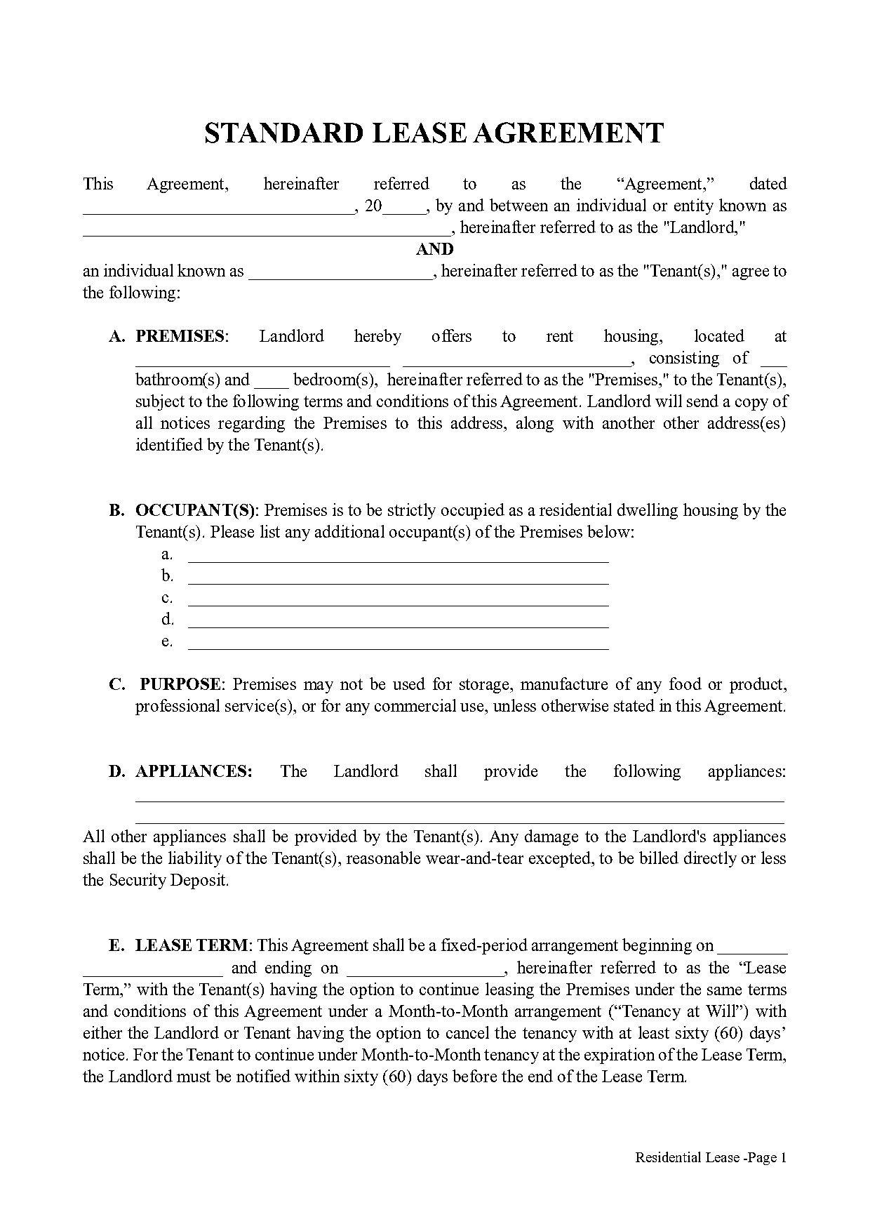 rental agreement sample pdf