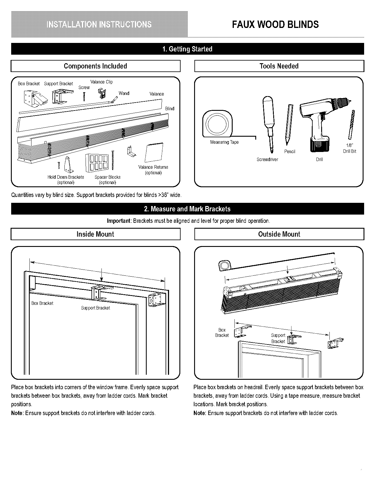 levolor faux wood blinds instructions