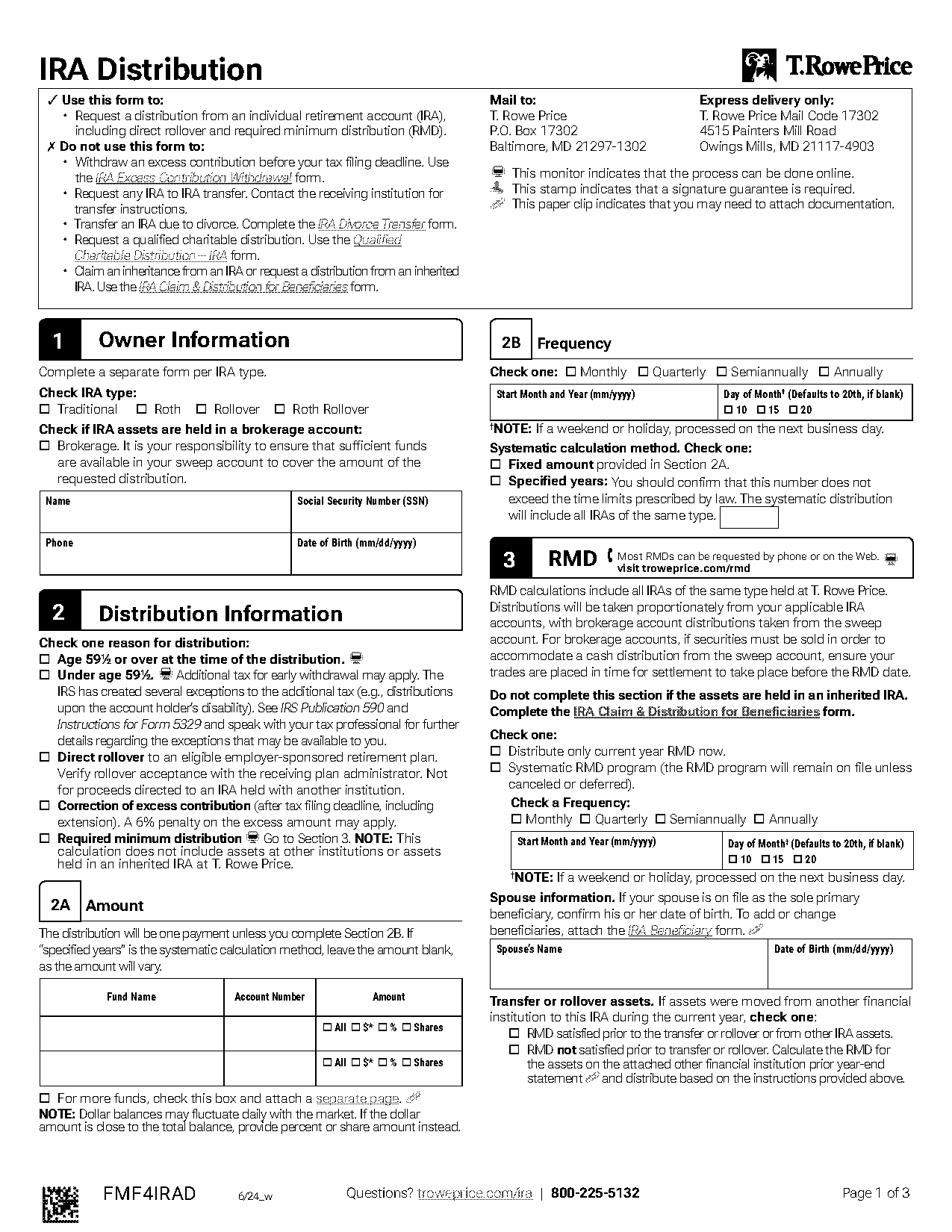 how to fill out ira distribution form