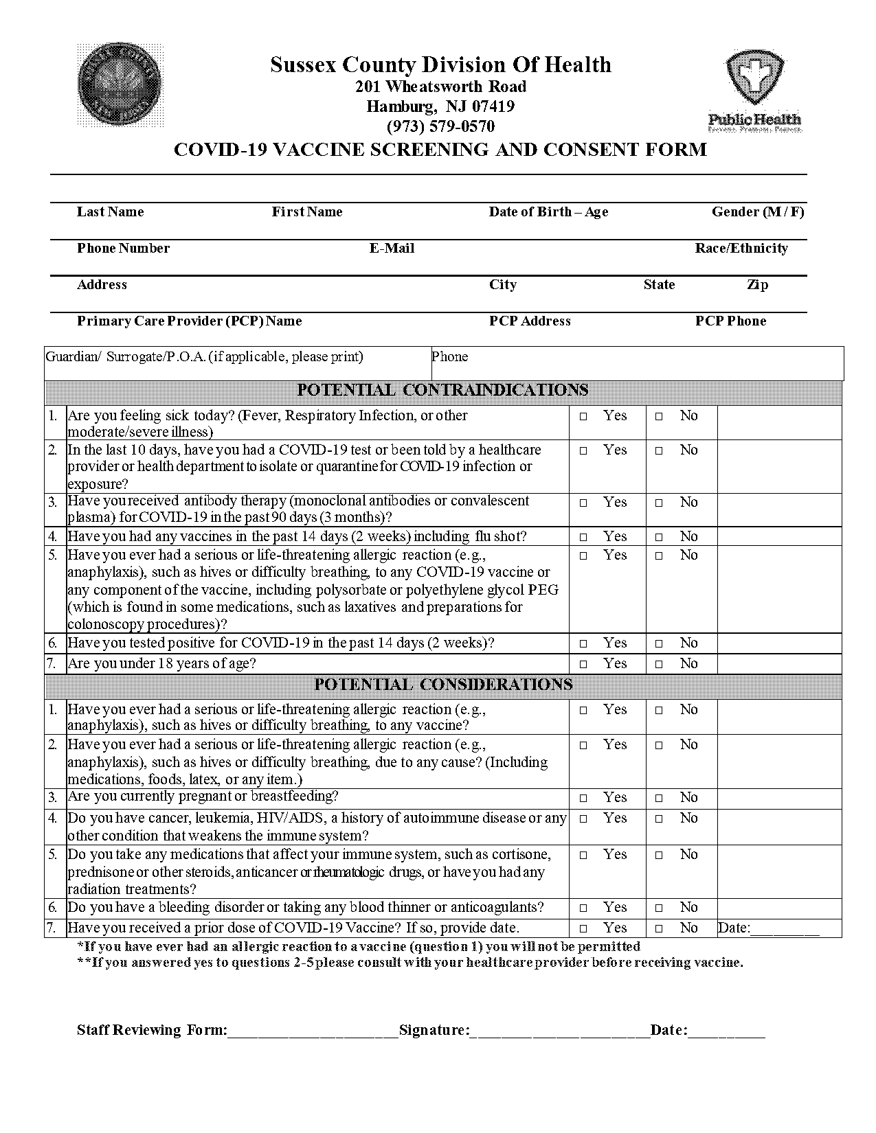 nj doh consent forms