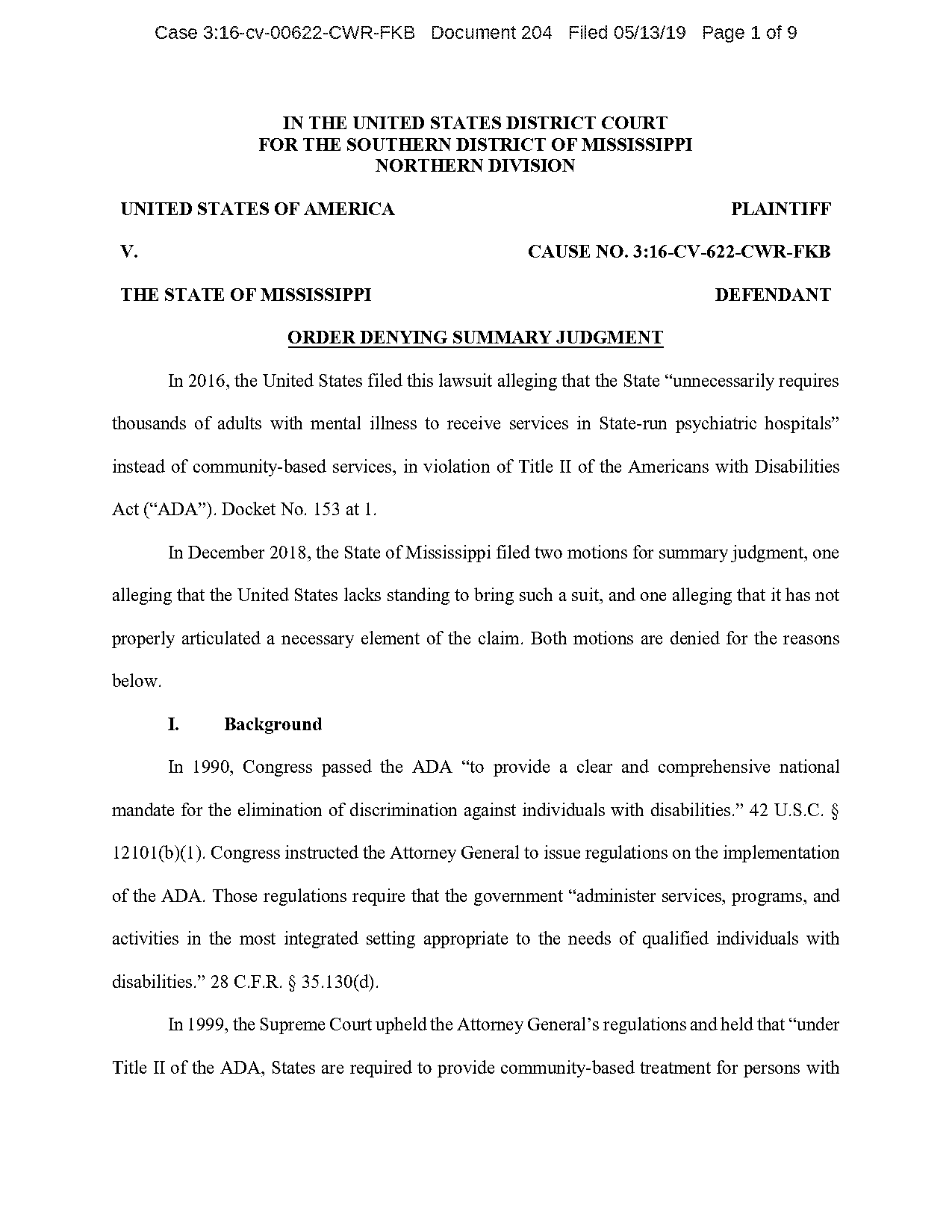 motion for judgment bench trial mississippi