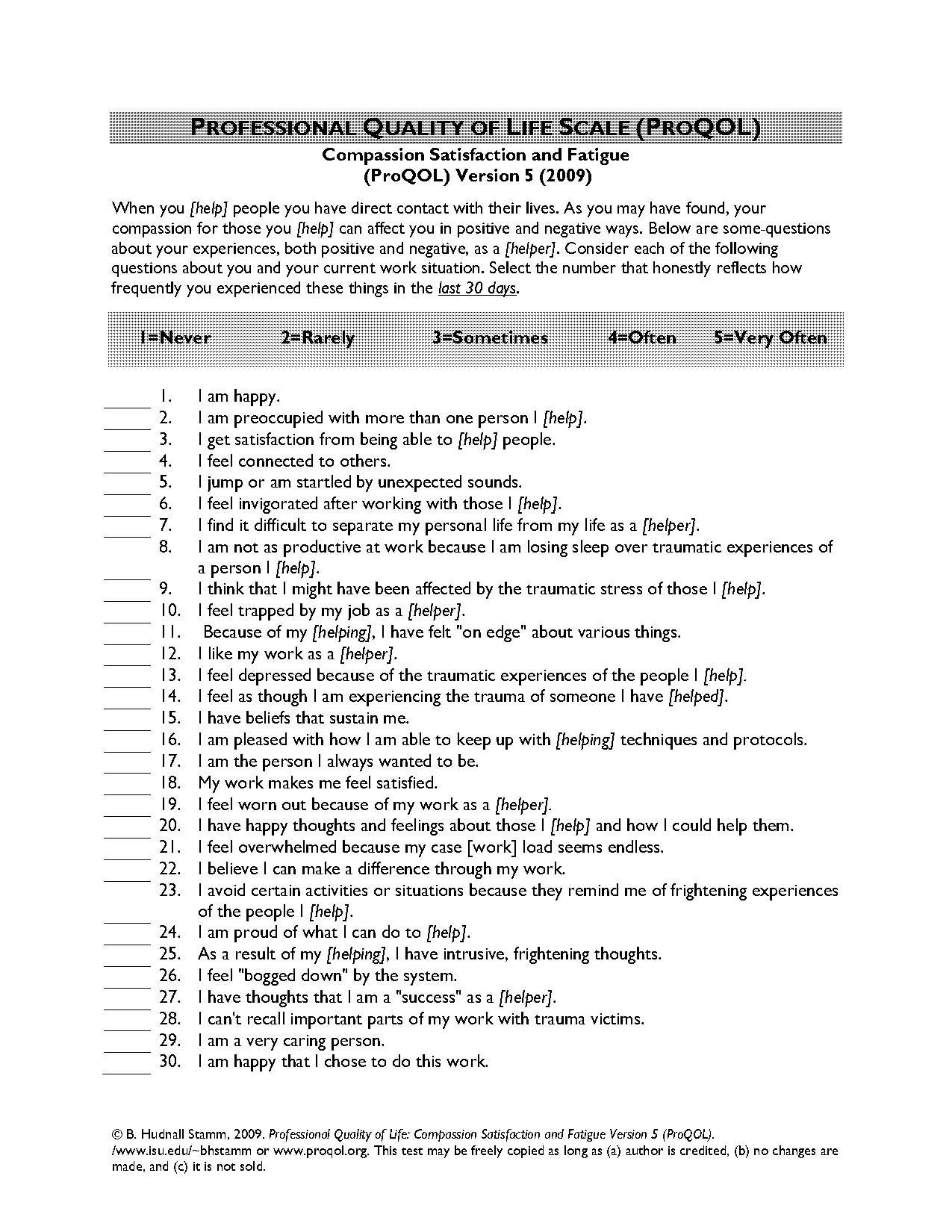 interpreting the traumatic experiences checklist questionnaire