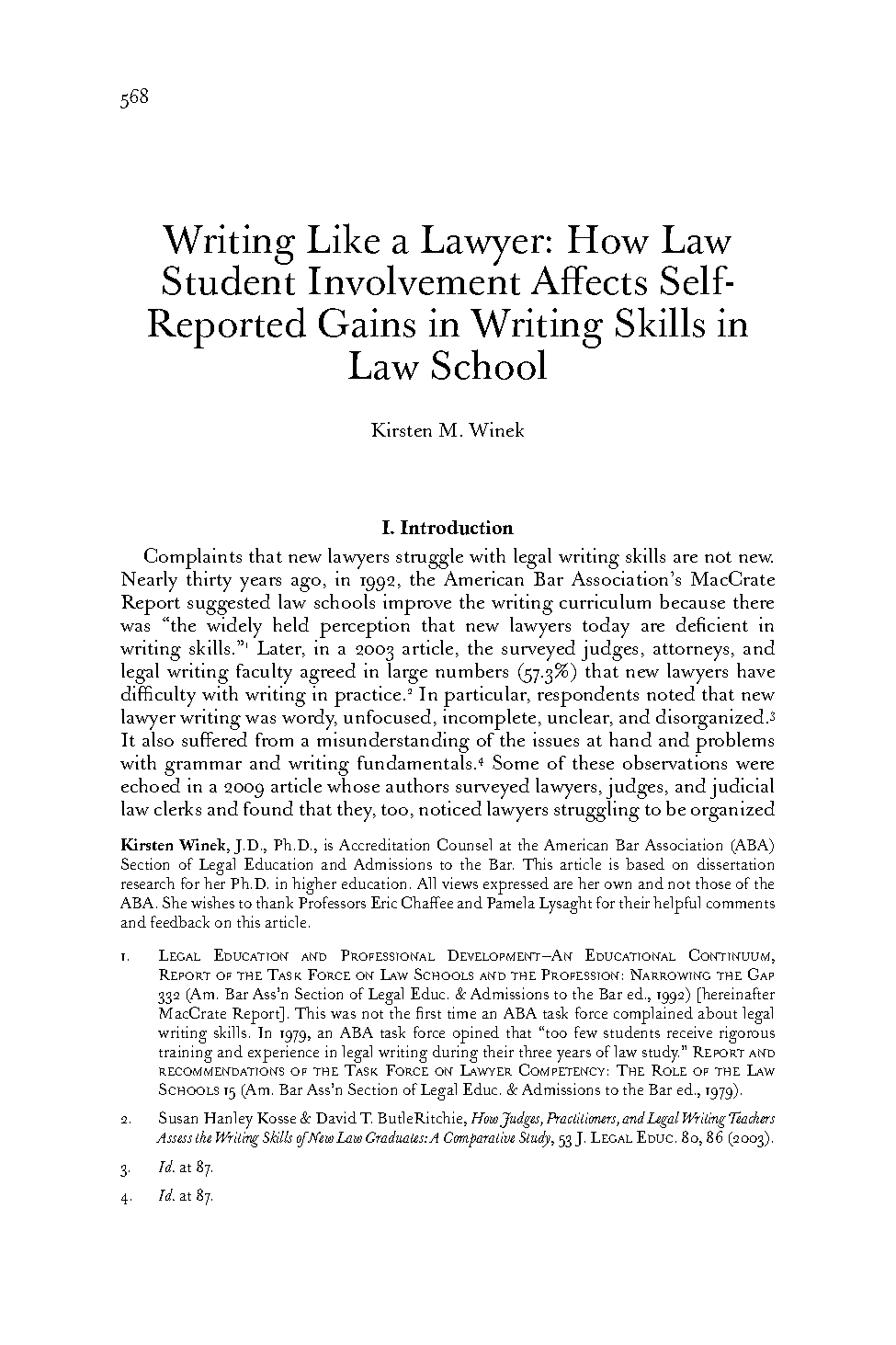 writing an article about your skills for law school