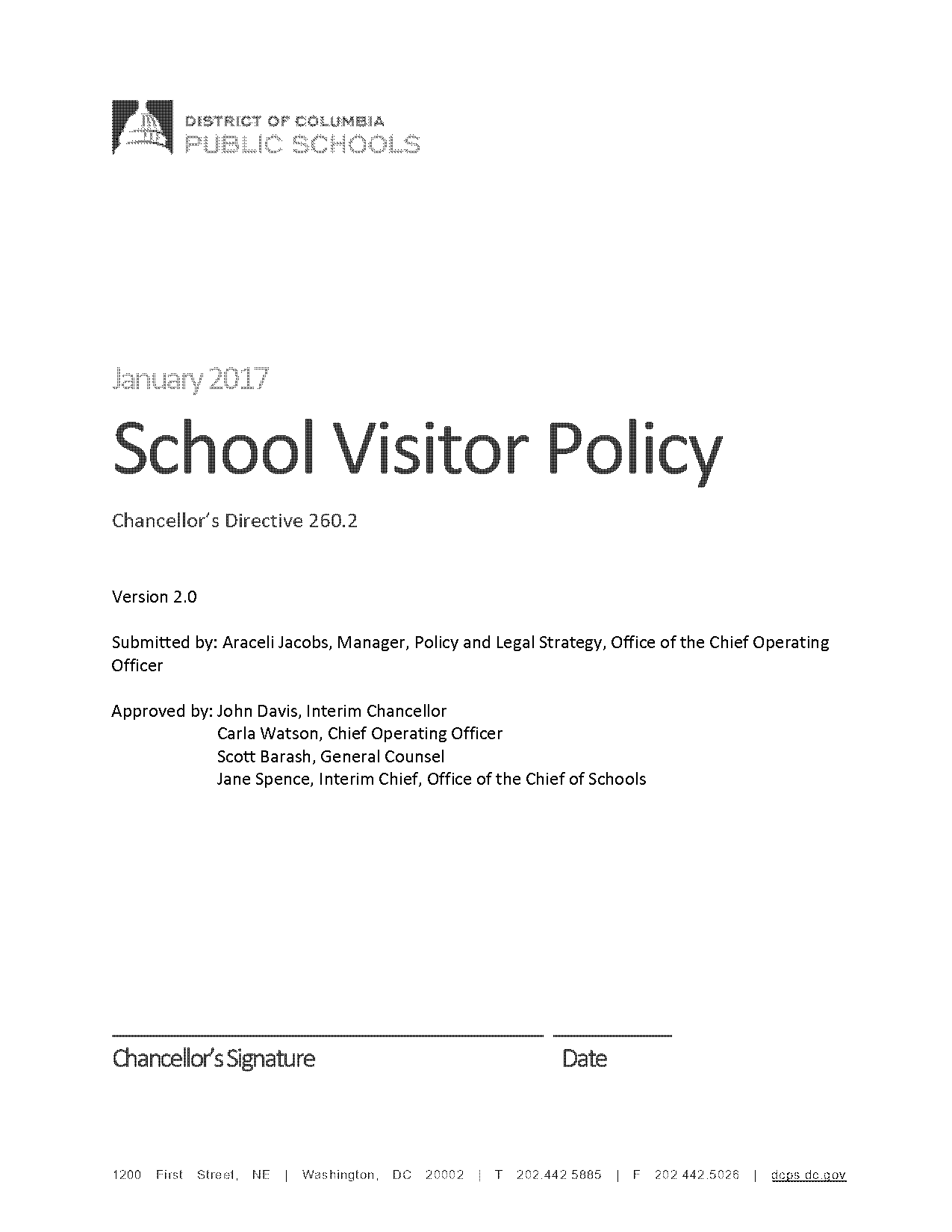 school parent visitation policy