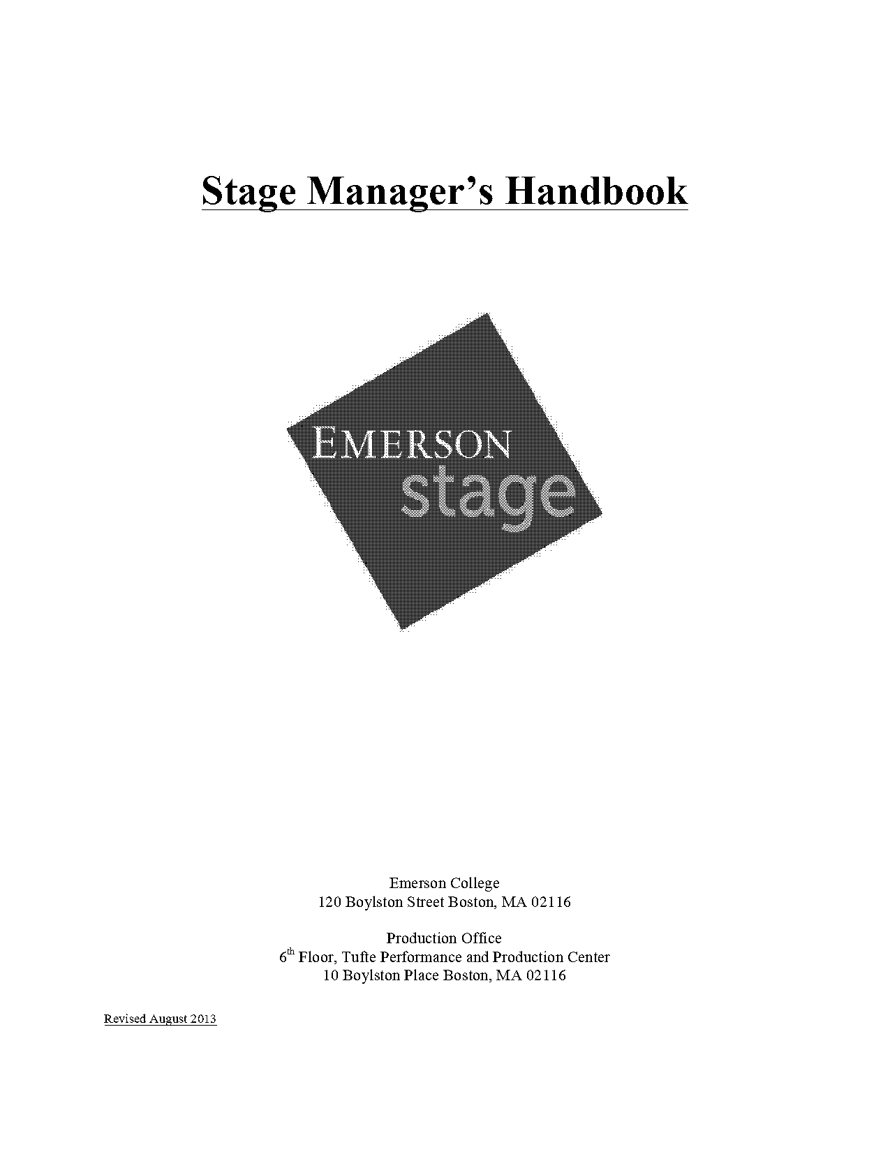 audition notes template for stage manager