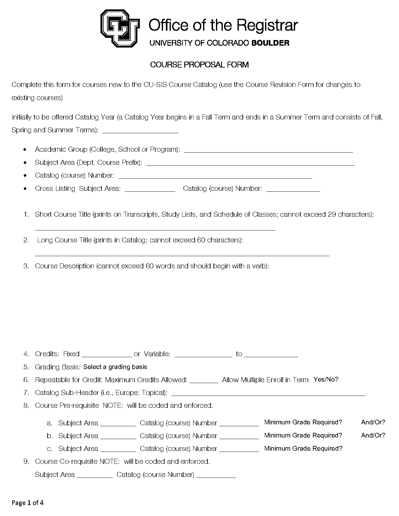 course proposal form template