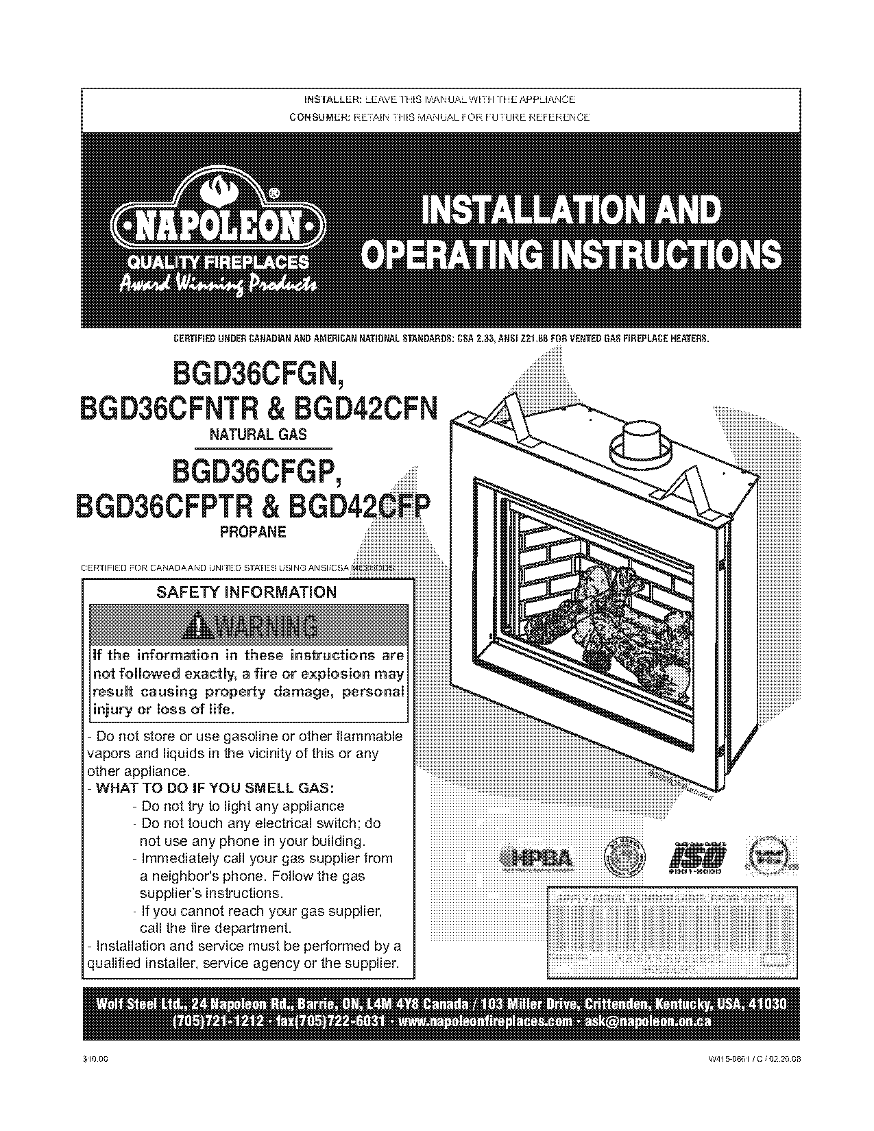 napoleon fireplace remote control instructions