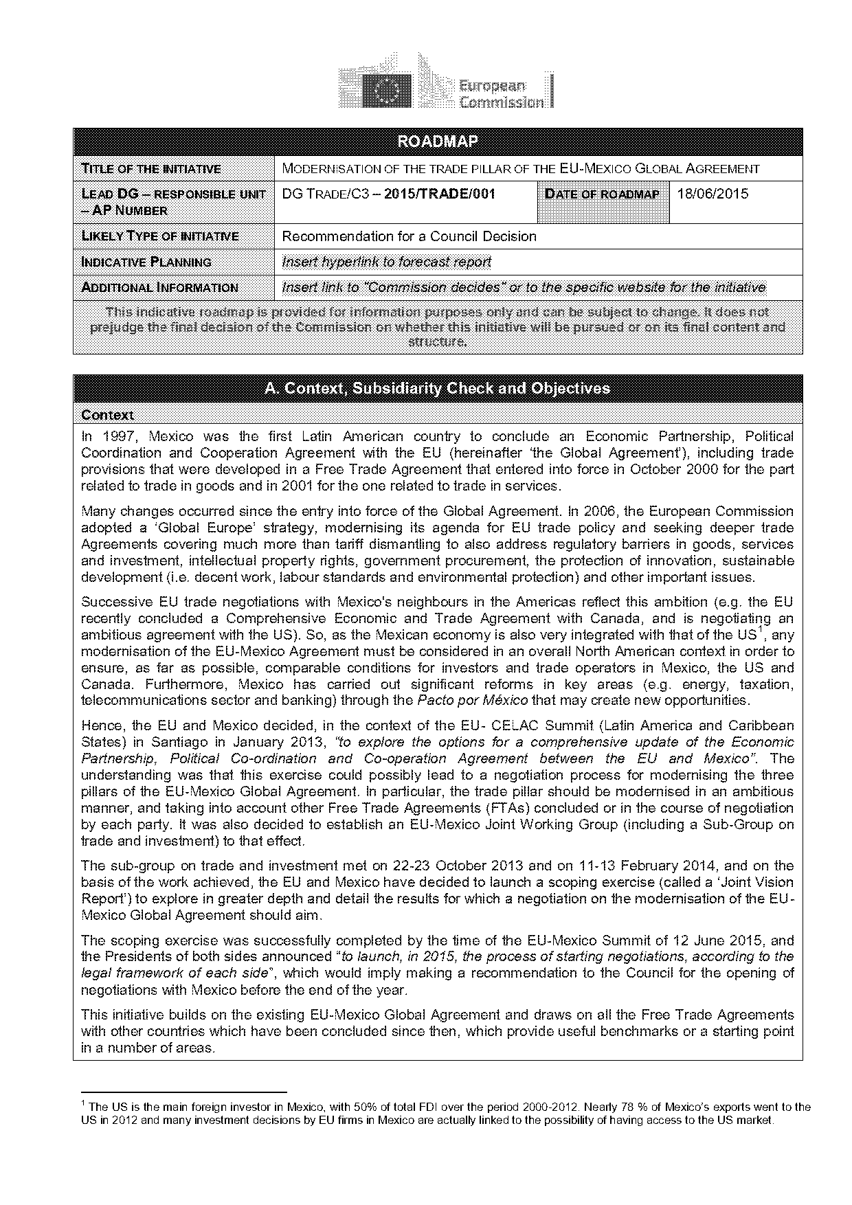 eu mexico free trade agreement timeline