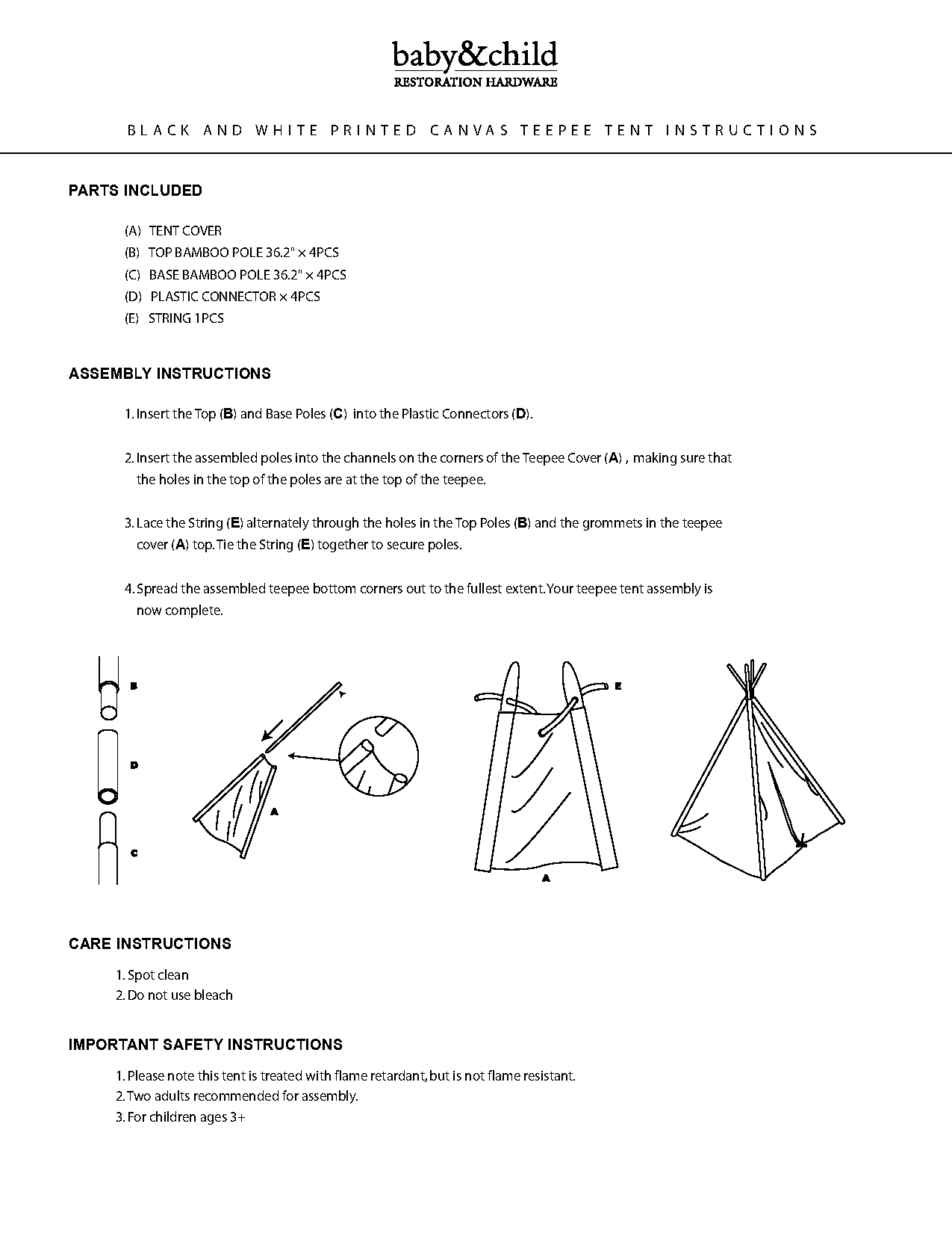 how to assemble pillowfort play house tent instructions