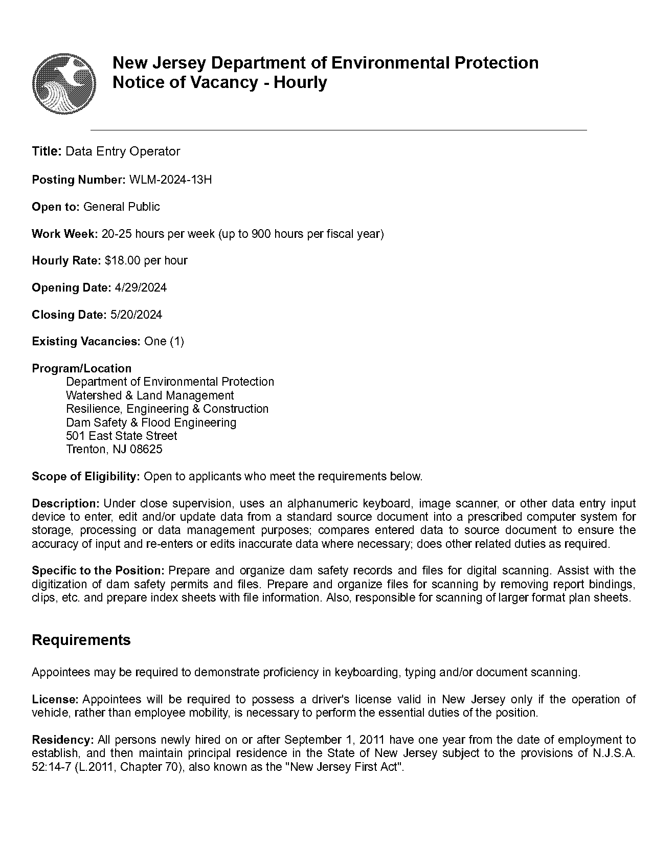 resume sample data entryoperator