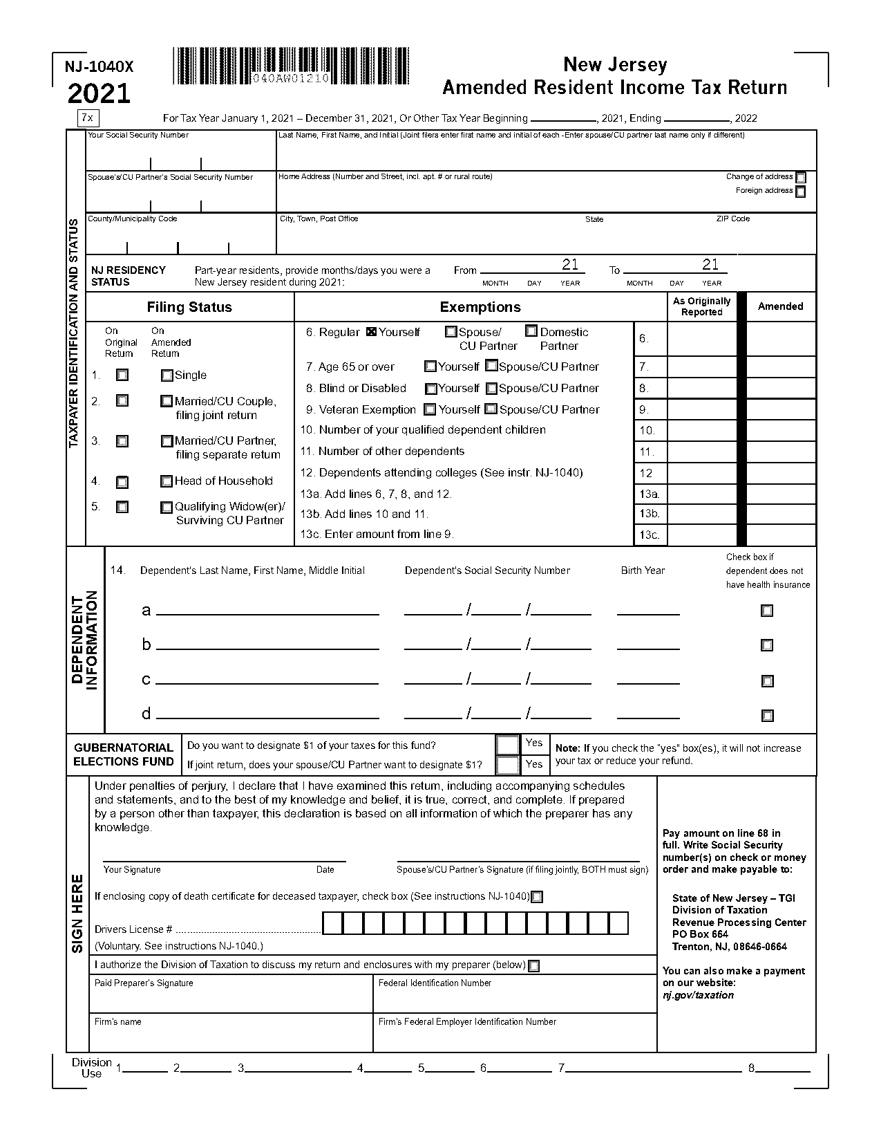 file an amended new jersey tax return